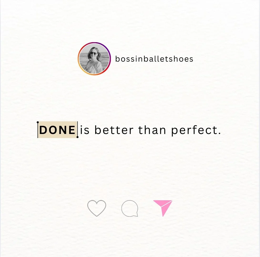 A little bit of wisdom for you on this Friday. Is there something on your to-do list you can finish today, even if it&rsquo;s not perfect? DO THAT! 

Remember, done is better than perfect! Keep moving forward, and success will be almost impossible. 
