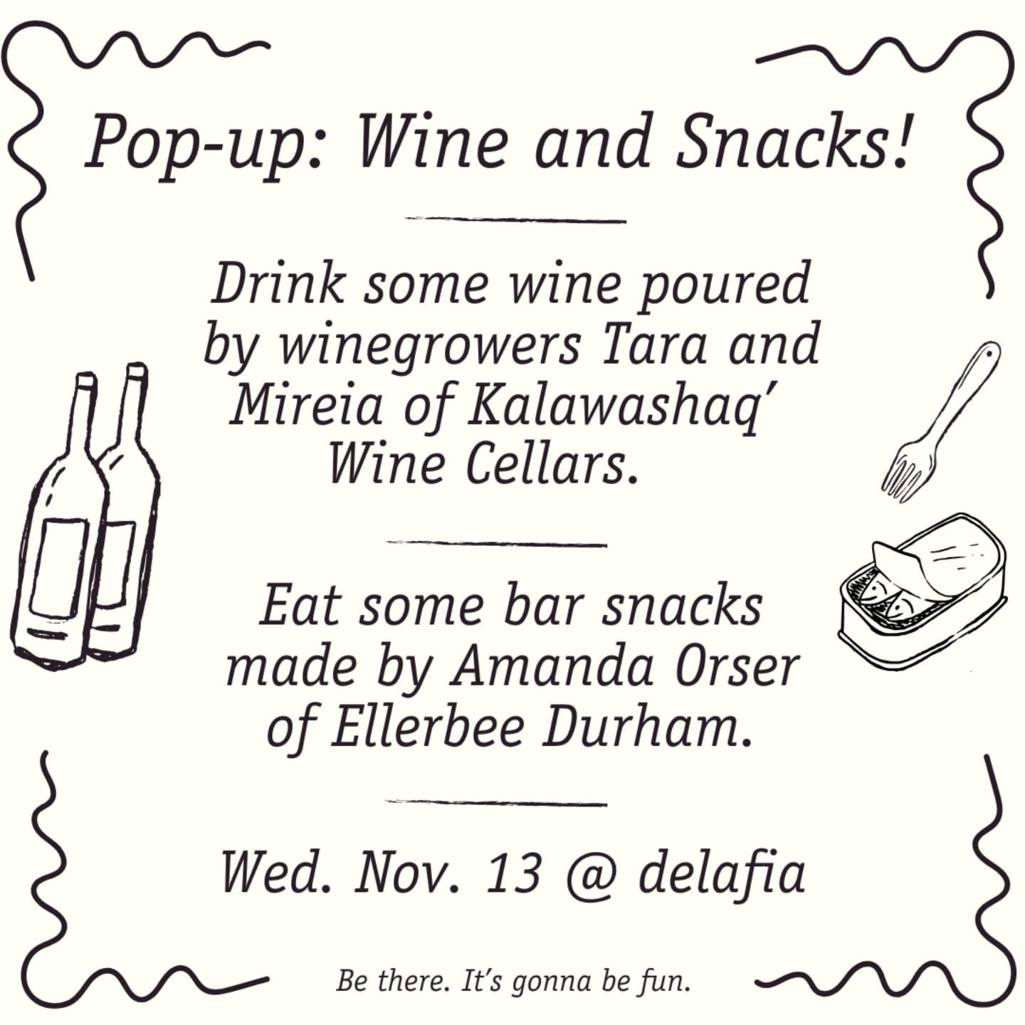 We couldn't be more excited to welcome @tgomez805 &amp; @mtaribo of @camins2dreams to delafia this Wednesday!

These two are making waves in the heart of California's wine country, crafting exceptional wines from their super small-scale winery in Lom