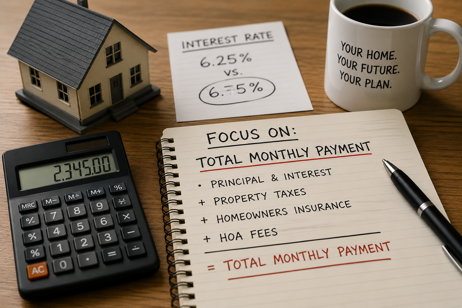 Focus on Total mortgage payment not rate
