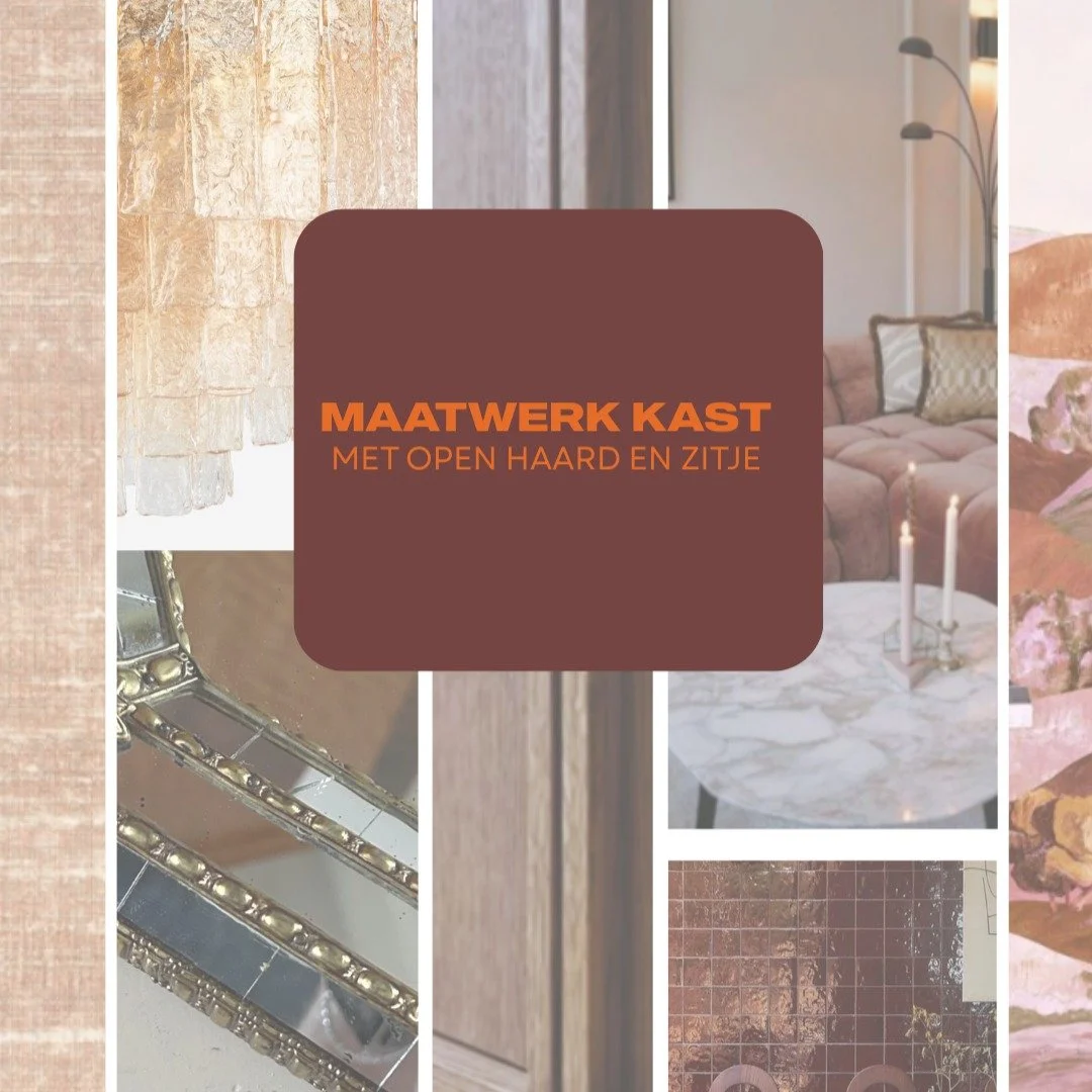 Zucht wat fijn! Deze klant heeft een handige Harrie in haar directe omgeving en vroeg mij om een ontwerp te maken voor een kast, waar we een onhandig stuk muur in moeten wegwerken. 

We combineerden ronde vormen met het lijnenspel van de vakken en la