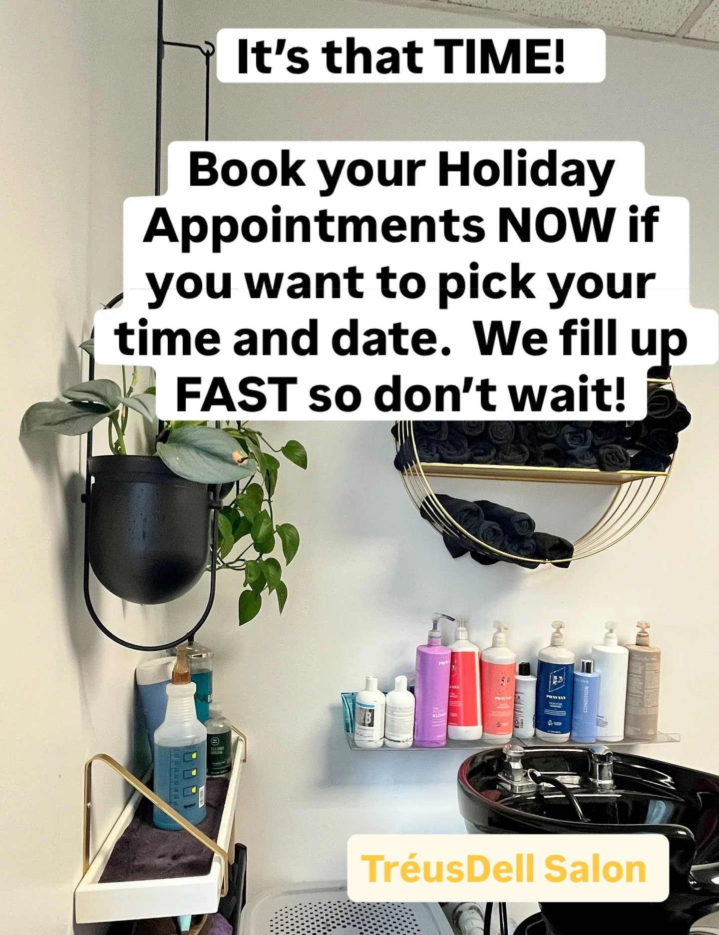 🗓️Premium spots like Saturdays fill up fast! 

Schedule your holiday appointments now so you&rsquo;re not scrambling at the last minute for that perfect holiday glow up!