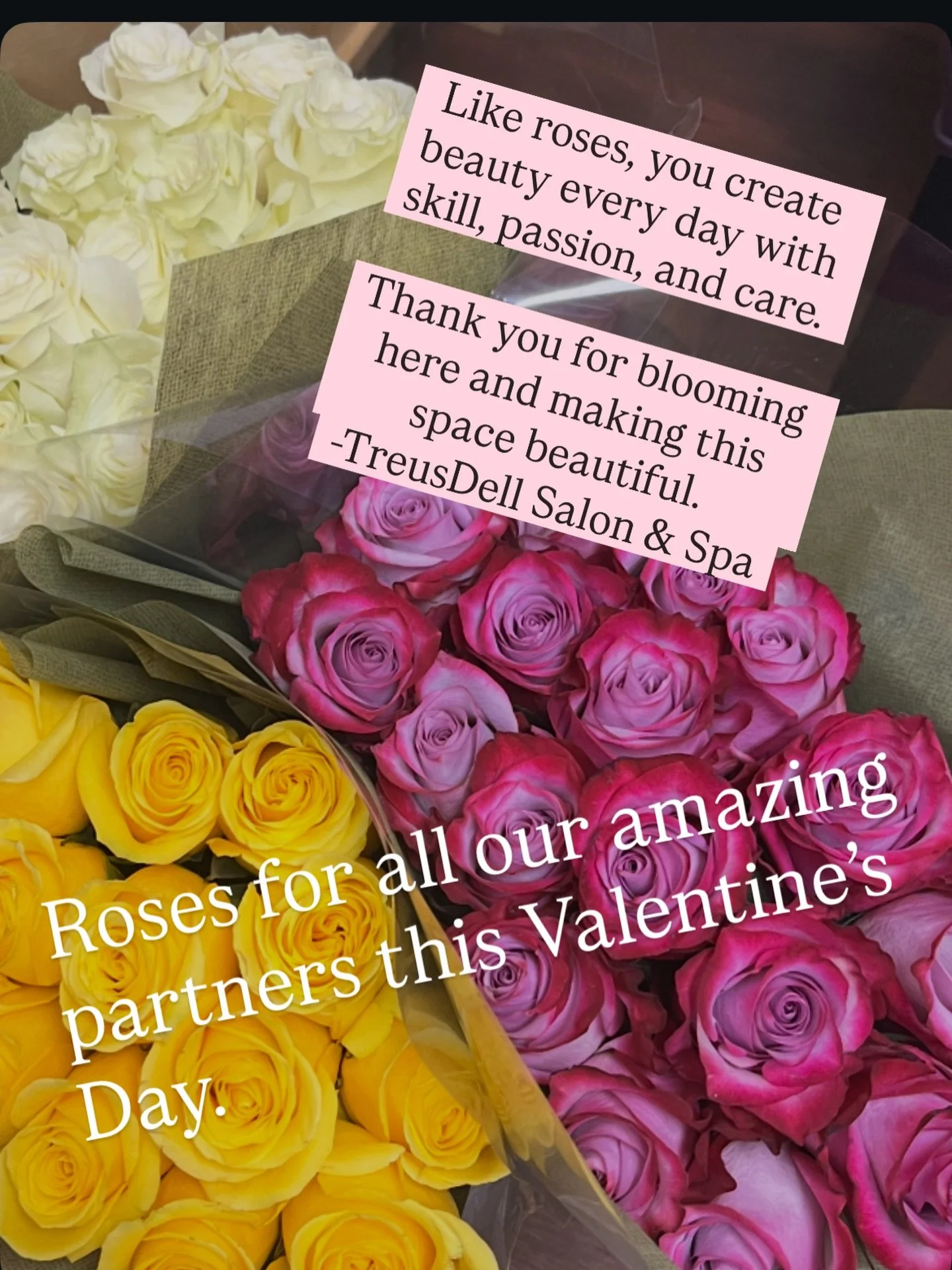Roses are red, 🌹
Violets are blue, 💙
Our Suites shine brighter ✨
because of you!

💕Happy Valentine&rsquo;s Day💕 

Tr&eacute;usDell Salon Suites San Antonio Texas