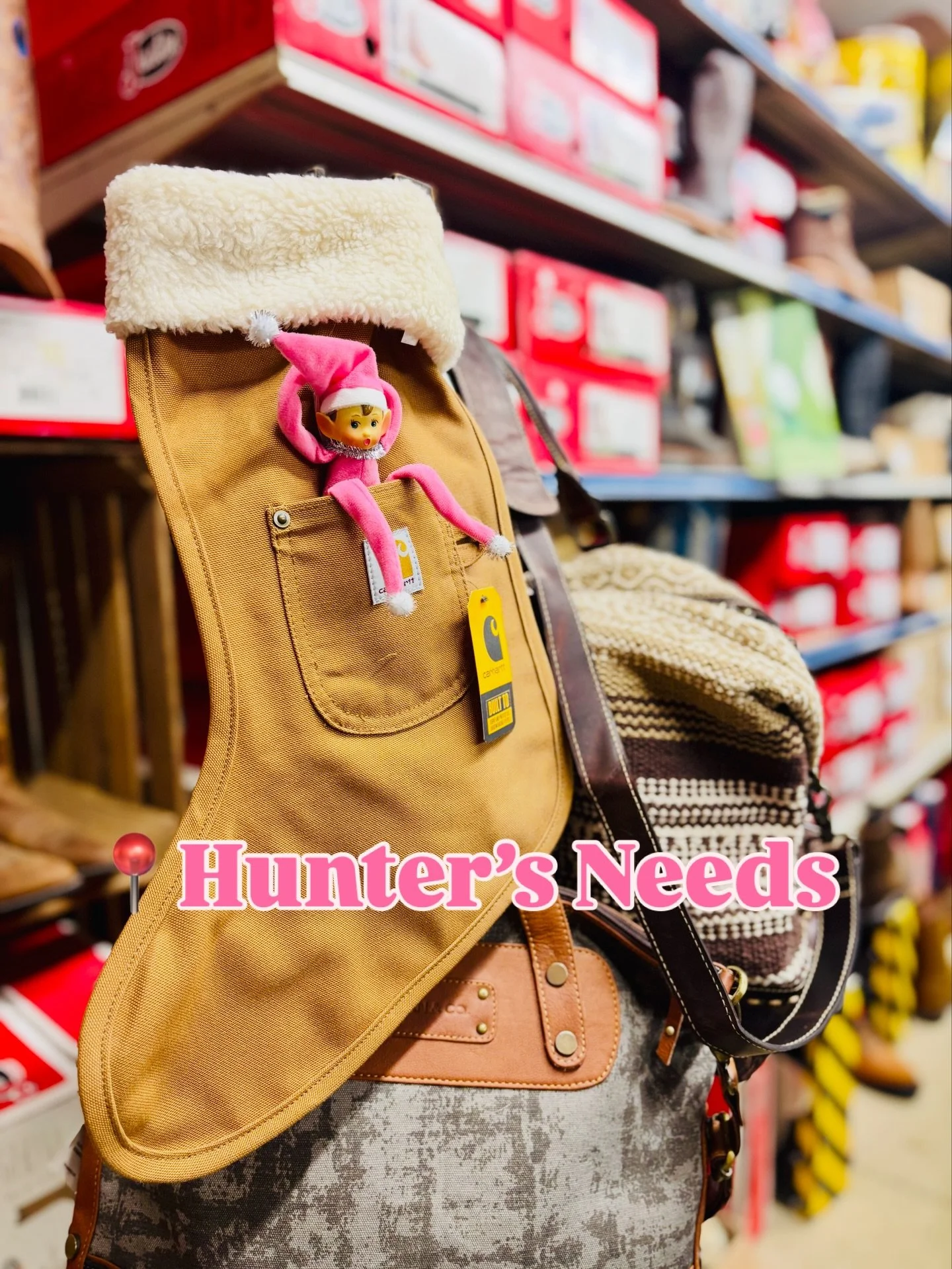 📍Bellevue, OH &bull; @huntersneeds 
With a cowboy hat upon his head
and new work boots on his shelf,
Toodles yelled&hellip;
&ldquo;Support your hometown shops -
or answer to THIS ELF.&rdquo; 💪🏻🤠🎄

Almost 40 years of outdoor needs &amp; workwear 