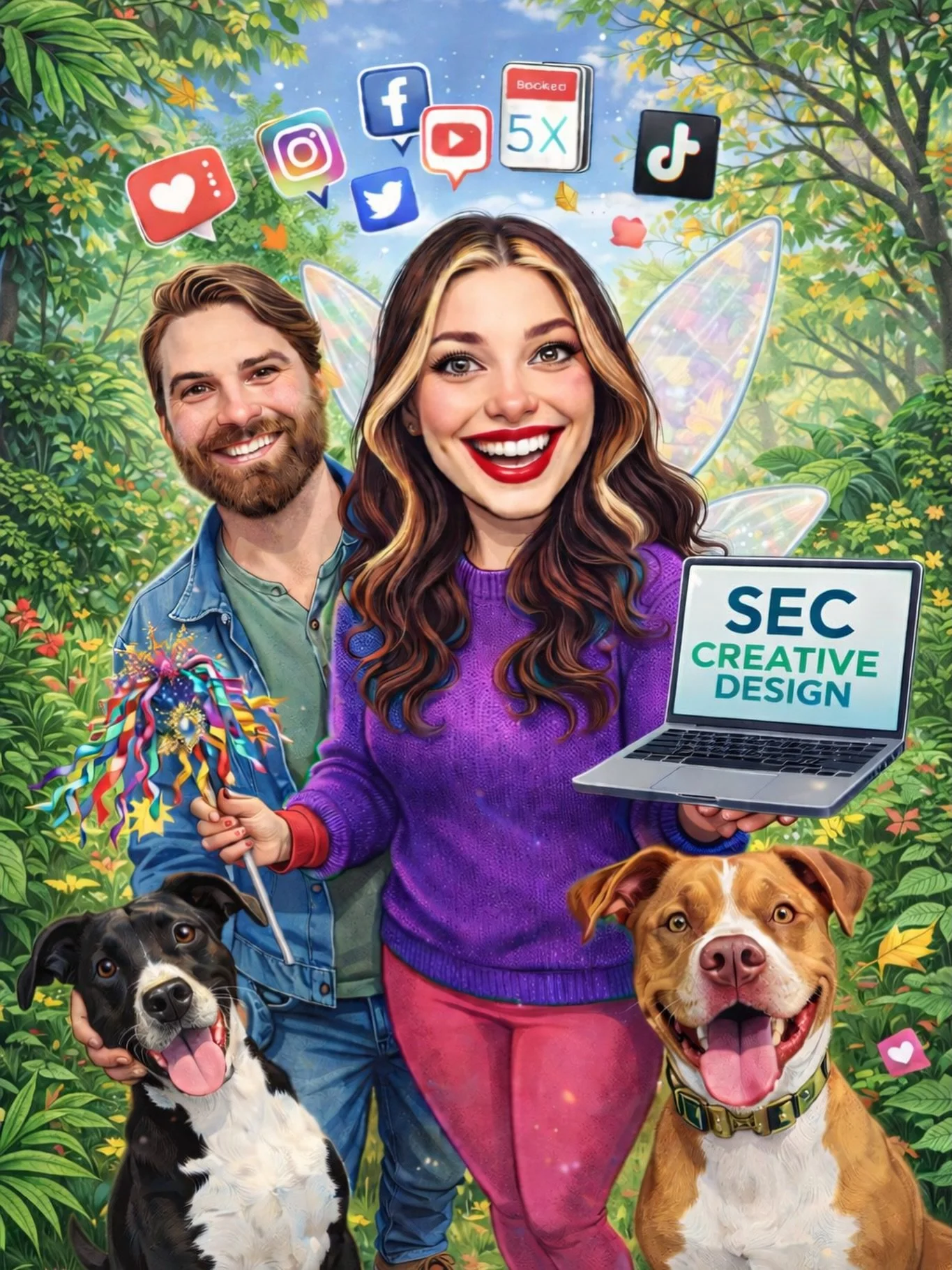 I&rsquo;ve been wary to share my SPICY SOCIAL MEDIA TAKE 🌶️on this one&hellip;but OF COURSE&hellip;this caricature trend was created using AI&hellip;not to replace or shame artists, designers, or creatives, but to expand what&rsquo;s possible. 🧐
AI