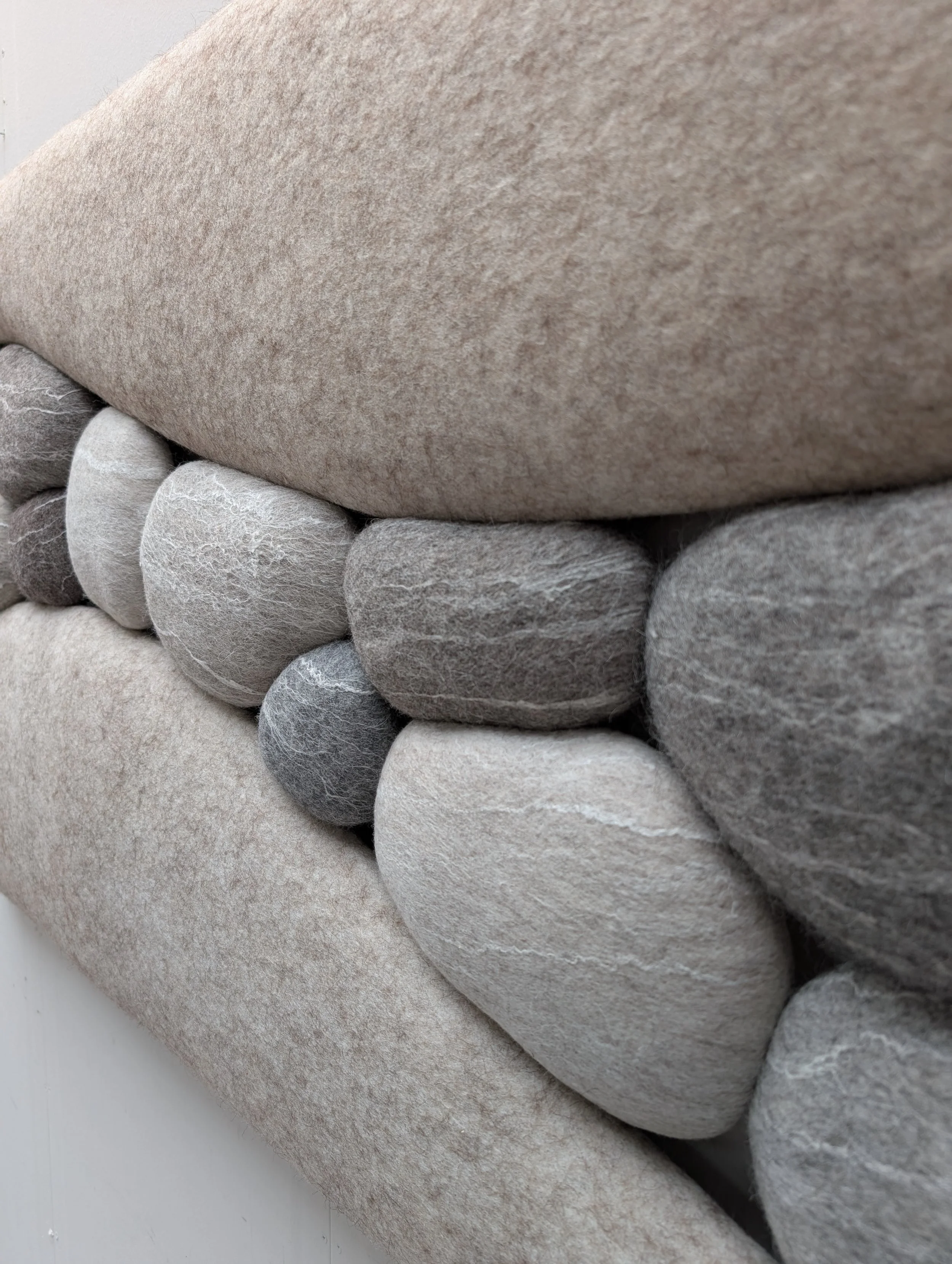 natural artwork stone and wool