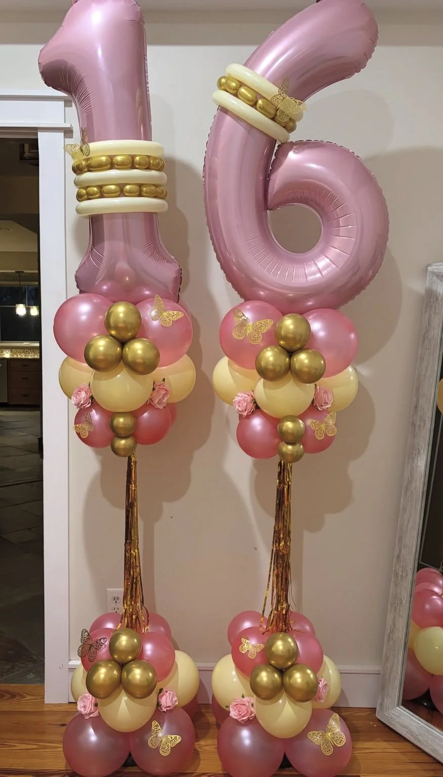 Double Balloon Column Sweet 16
