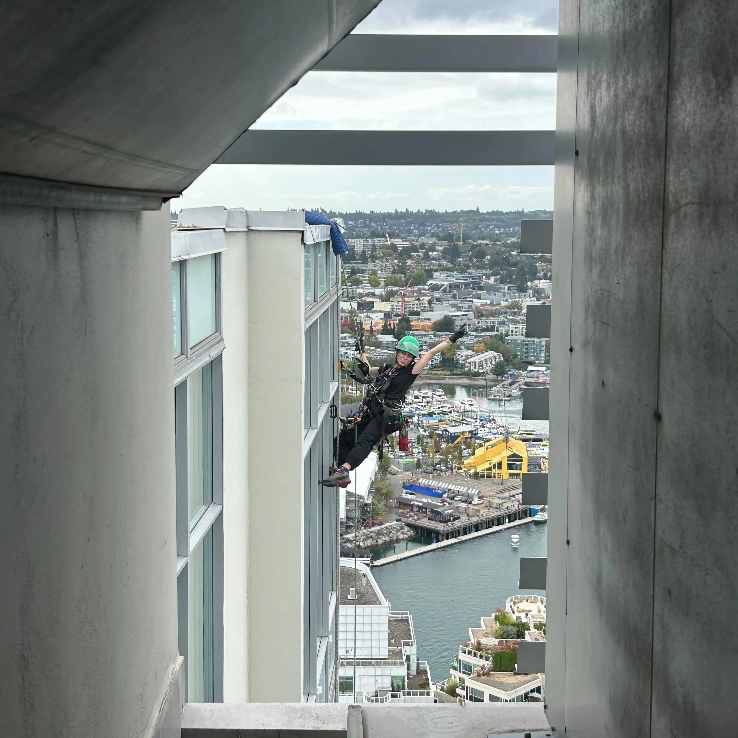 SPRATA certified rope access services for commercial buildings Metro Vancouver