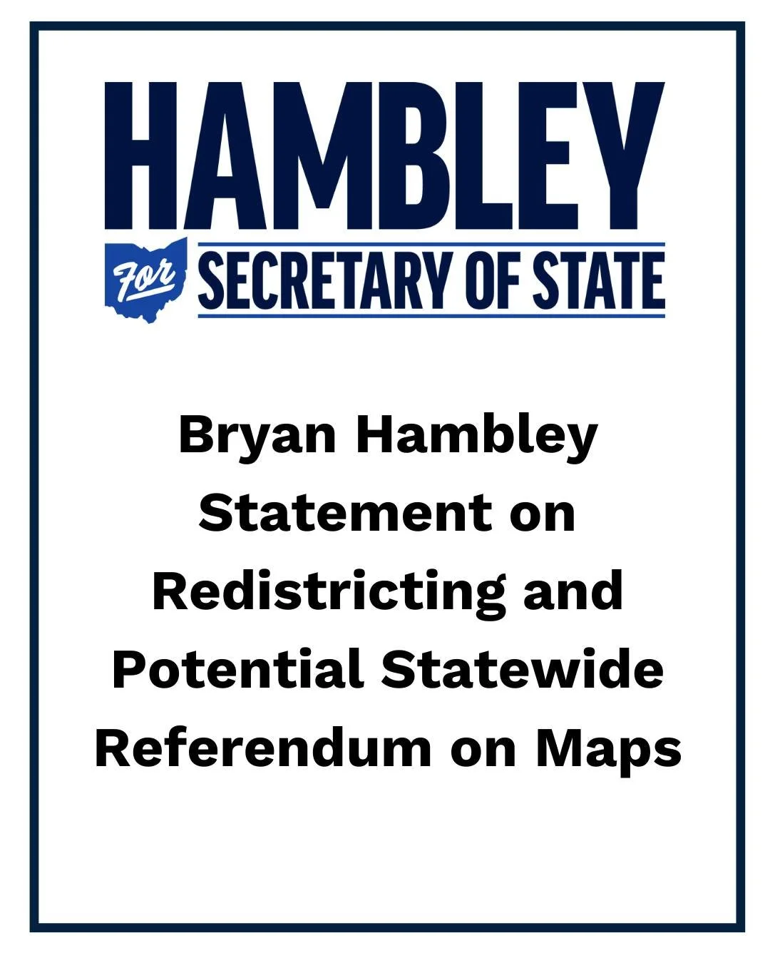 Ohio voters deserve fair maps. Fair maps mean the people get to pick our representatives; gerrymandered maps mean our representatives pick the districts that will keep them in power. Politicians who draw their own maps don’t have to face the vo