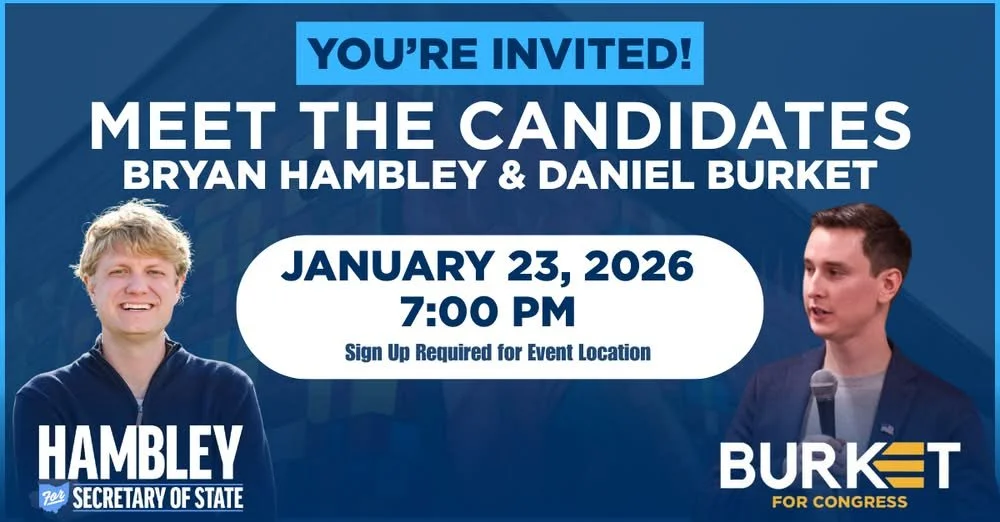 Exicted to be back in #WoodCounty for a meet and greet with @wcdpoh and Daniel Burket, candidate for #OH05. You can find the #mobilize link to RSVP in my #Linktree! See you on the 23rd. #HambleyForOhio #CareForOhio #Secretaryofstate