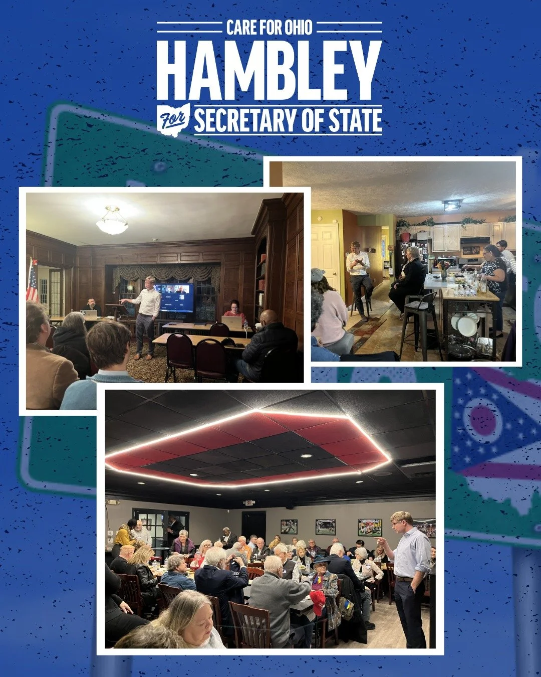 Cleveland ➡ Euclid ➡ Columbus in under 24 hours! This campaign continues to heat up, and I'm grateful to our friends who ask us into their homes, Clubs and businesses. Every opportunity to connect with your neighbors and talk about the importance of 