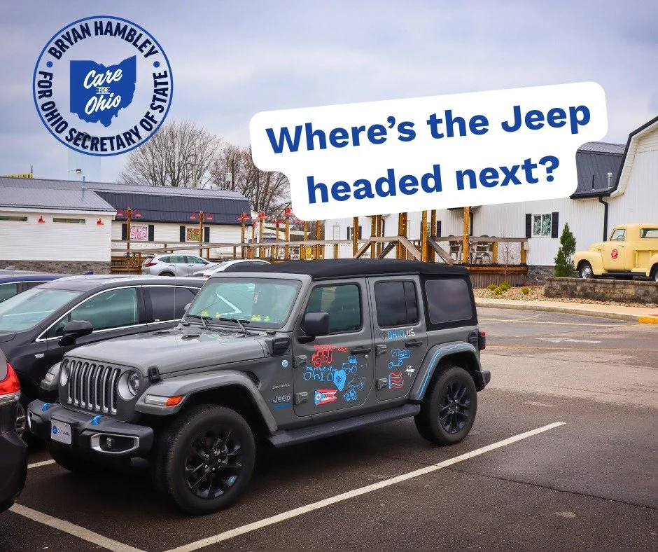 Looking forward to 400 miles through the heart of #Ohio tomorrow! We will start in Meigs County at 10am, followed by a meet &amp; greet in Gallia County at 11:30, and a stop in Vinton County before heading to Columbus for the evening! 

Follow along 