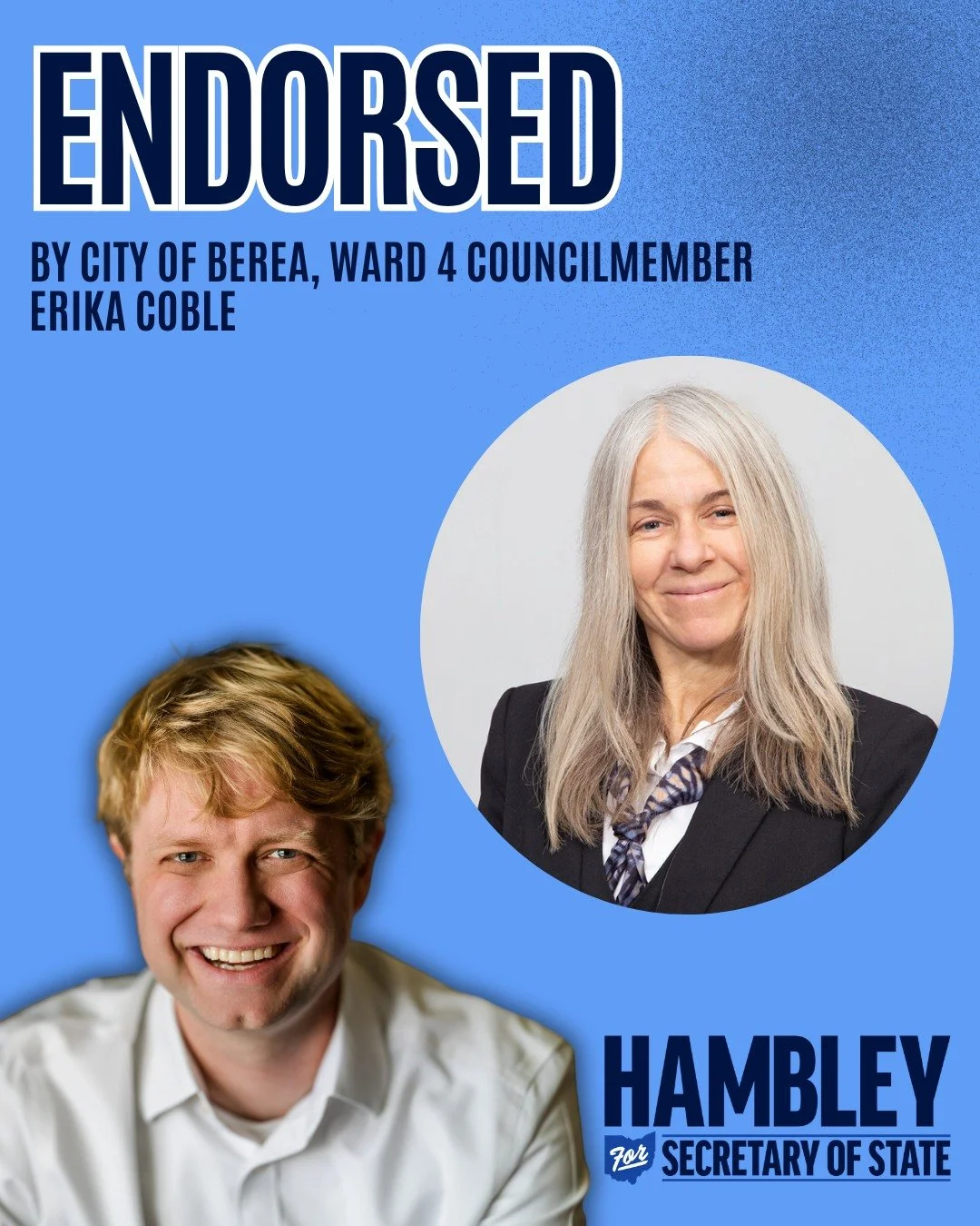 🚨New Endorsements Incoming! 🚨 I'm grateful to the elected officials across #Ohio who have put their support behind this campaign, and behind our vision of bringing better care to Ohio's democracy. Thank you to my friends in #Berea and #Lakewood for
