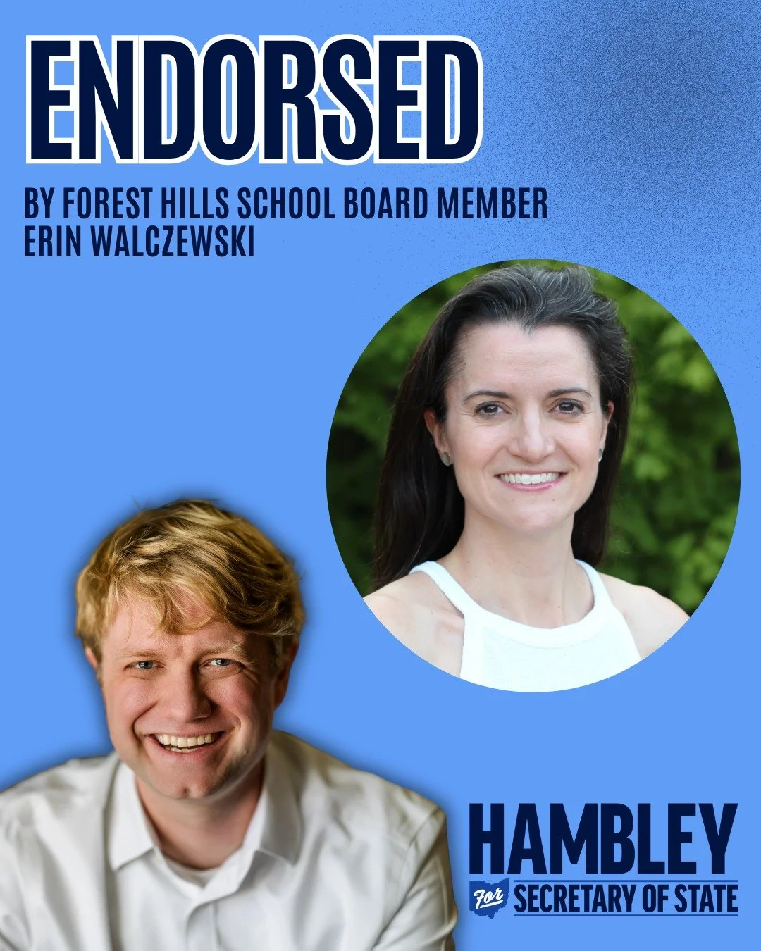 Cincinnati's eastside neighborhoods are a prime example of what hard work and strong values can do when it comes to flipping seats. Thank you all for your commitment to doing what's right for our communities, and for your endorsement of my campaign! 