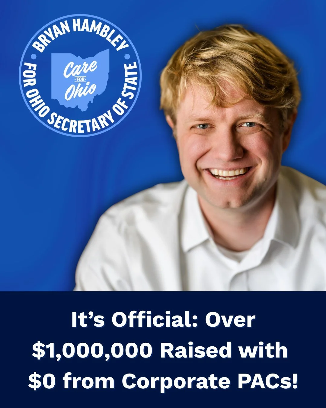 We're beyond thrilled that with our last filing, we have raised over $1 Million for this race! This money has come from grassroots efforts, house parties across #Ohio, and not a single dollar from corporate PACs. Thank you to all our donors and suppo