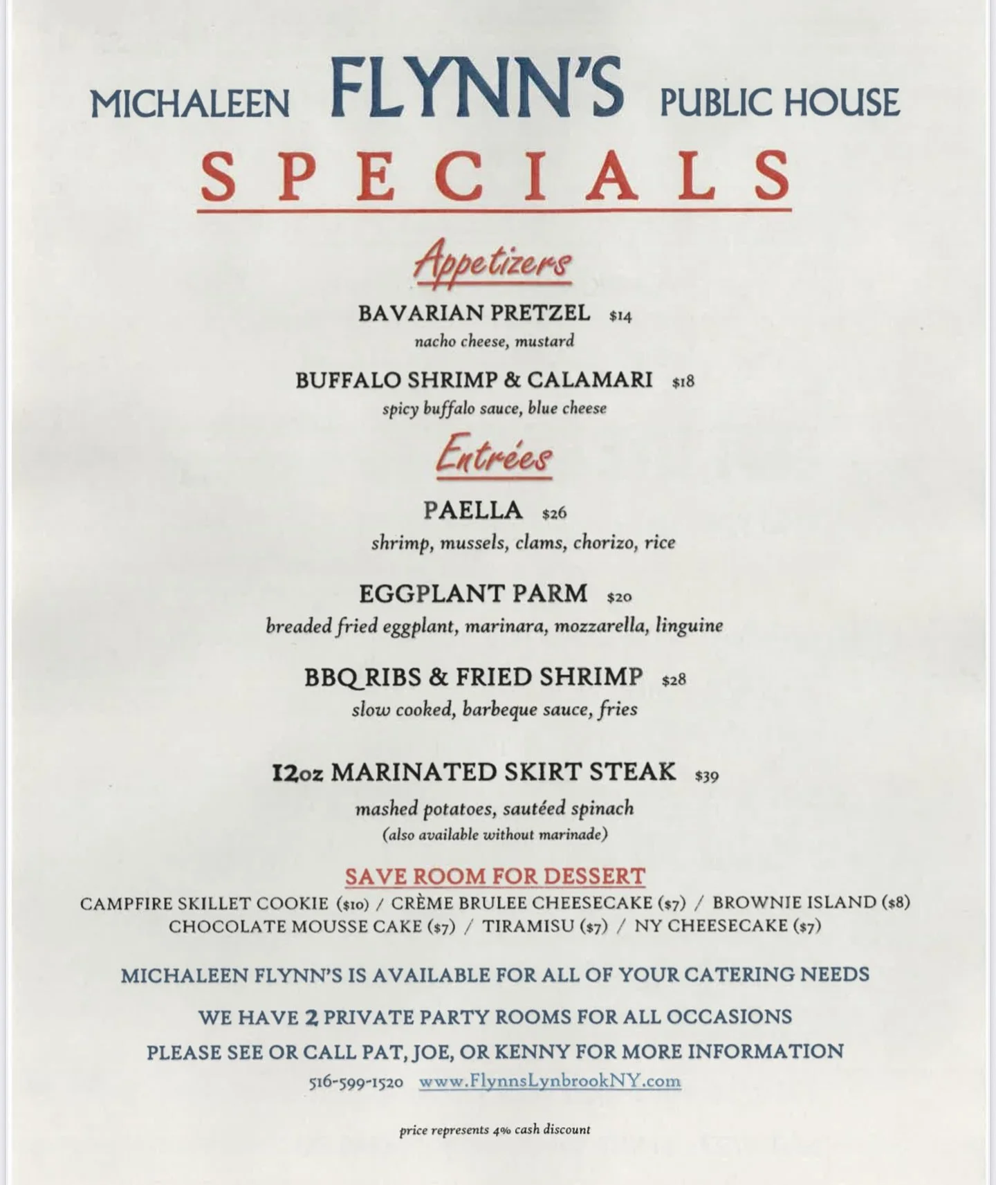 Because every week deserves something new. Join us for lunch and/or dinner π½οΈ
#michaleenflynns #lynbrookny #longislandny