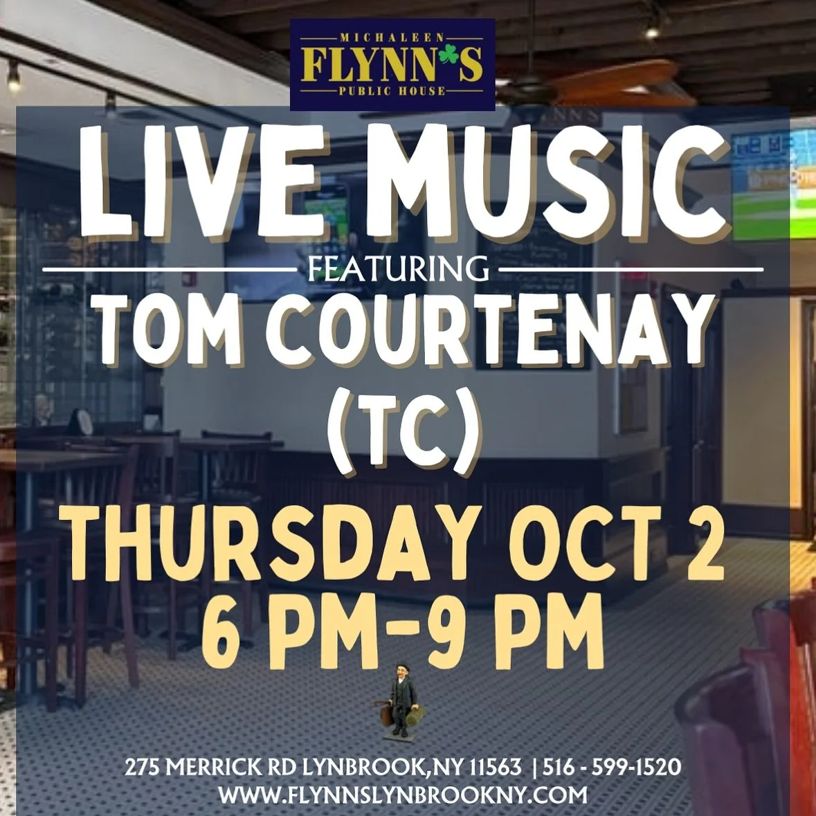 Start the weekend early with us! Live music begins tonight with @tc.489 ποΈπΆ
#michaleenflynns #lynbrookny #livemusic #longislandny