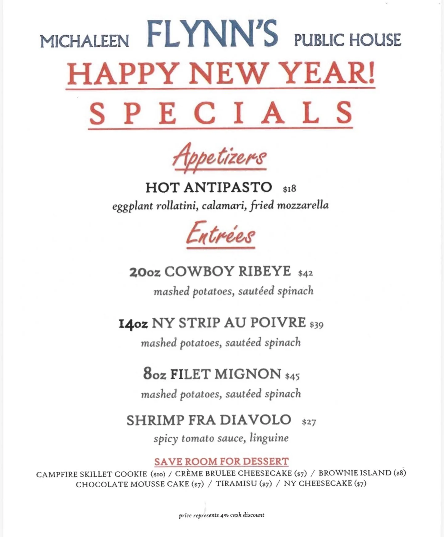 End the year the right way &mdash; with us! Call us or click link in bio to reserve table ✨🥳 

#nye #michaleenflynns #lynbrookny #newyears #2026