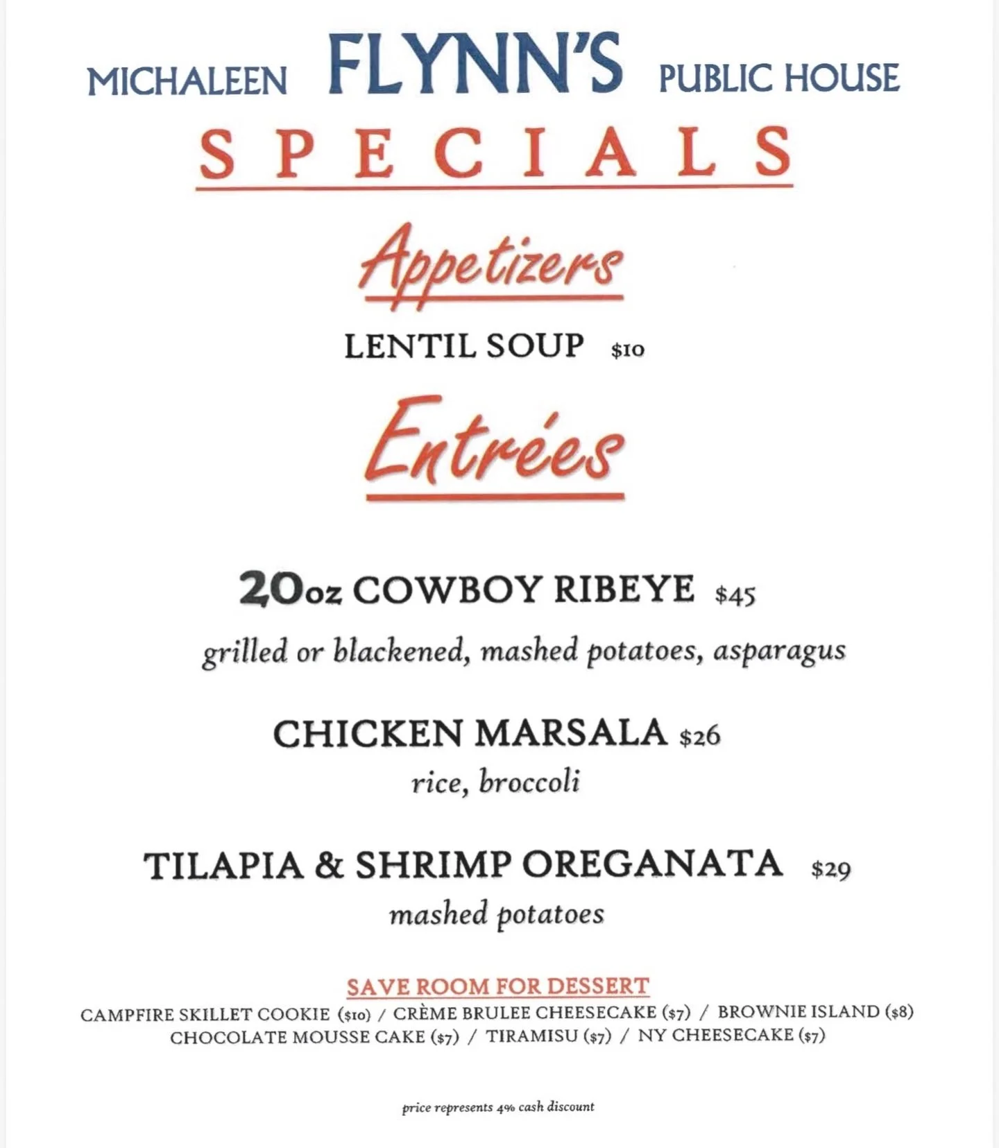 New year, new specials ! Link in bio to reserve table 👏🏼 

#michaleenflynns #lynbrookny #longislandny