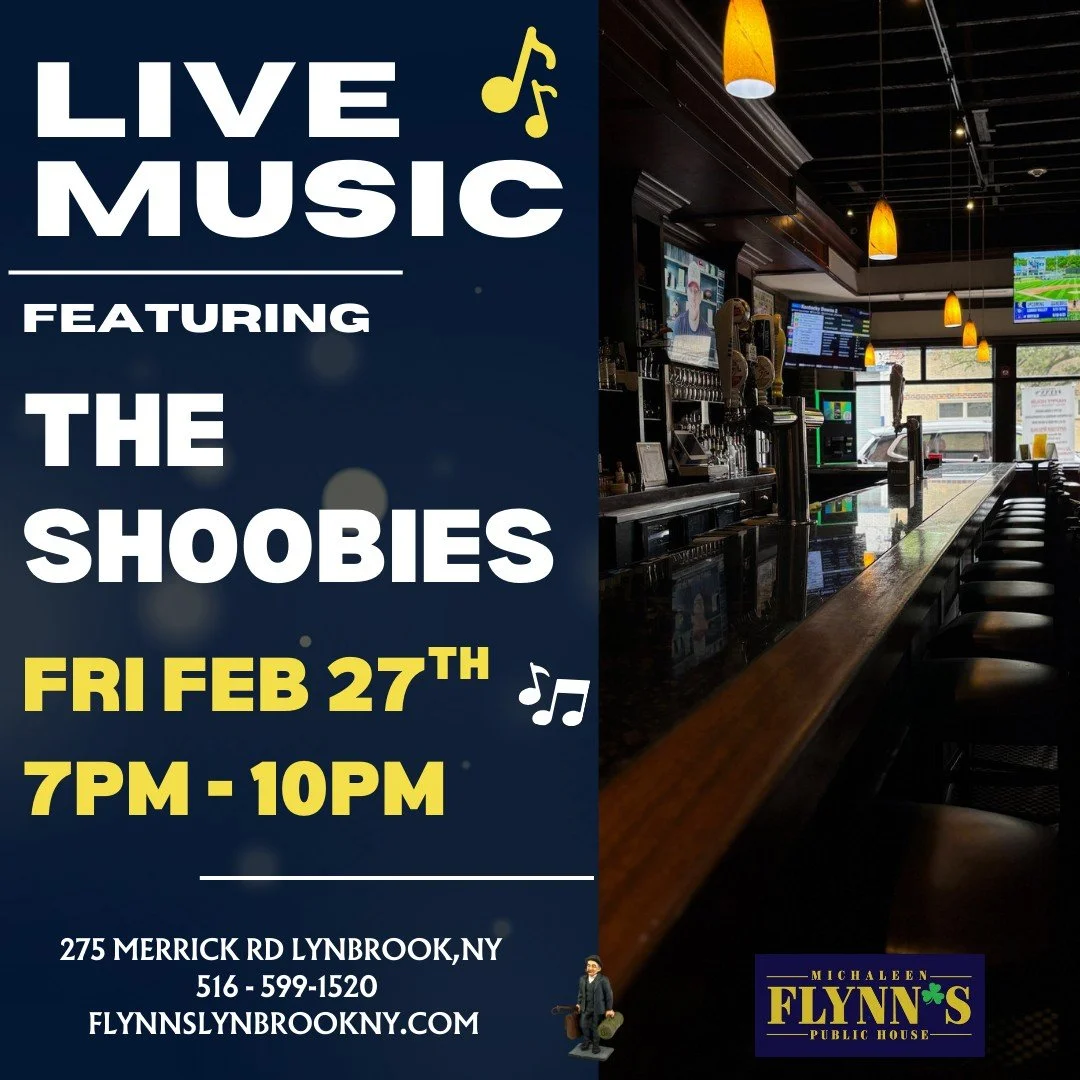 End the month on a high note 🎶  Visit our website or call 516-599 - 1520 for reservations. 

#michaleenflynns #lynbrookny #livemusic #longislandny