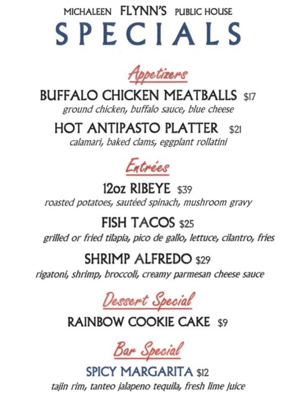 Easter weekend starts here &mdash; specials worth gathering for. Join us for lunch or dinner 🌷We open at noon on Easter. Reserve table through link in bio.
#michaleenflynns #lynbrookny #easter