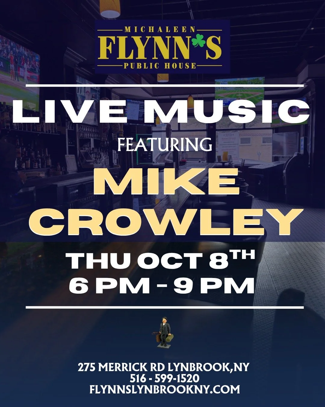 Start the weekend on the right note 😉🎵🎙🍁 Live music begins tonight at 6PM!

#michaleenflynns #lynbrookny #longislandny #livemusic