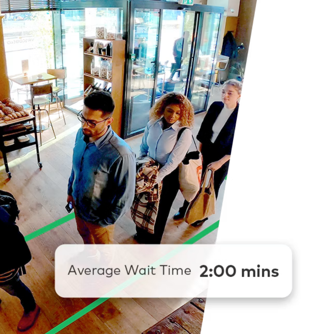 Analyze customer waiting durations and queue lengths. Set digital thresholds at checkout lines or service desks to optimize staffing and receive instant alerts when lines exceed the set limits.