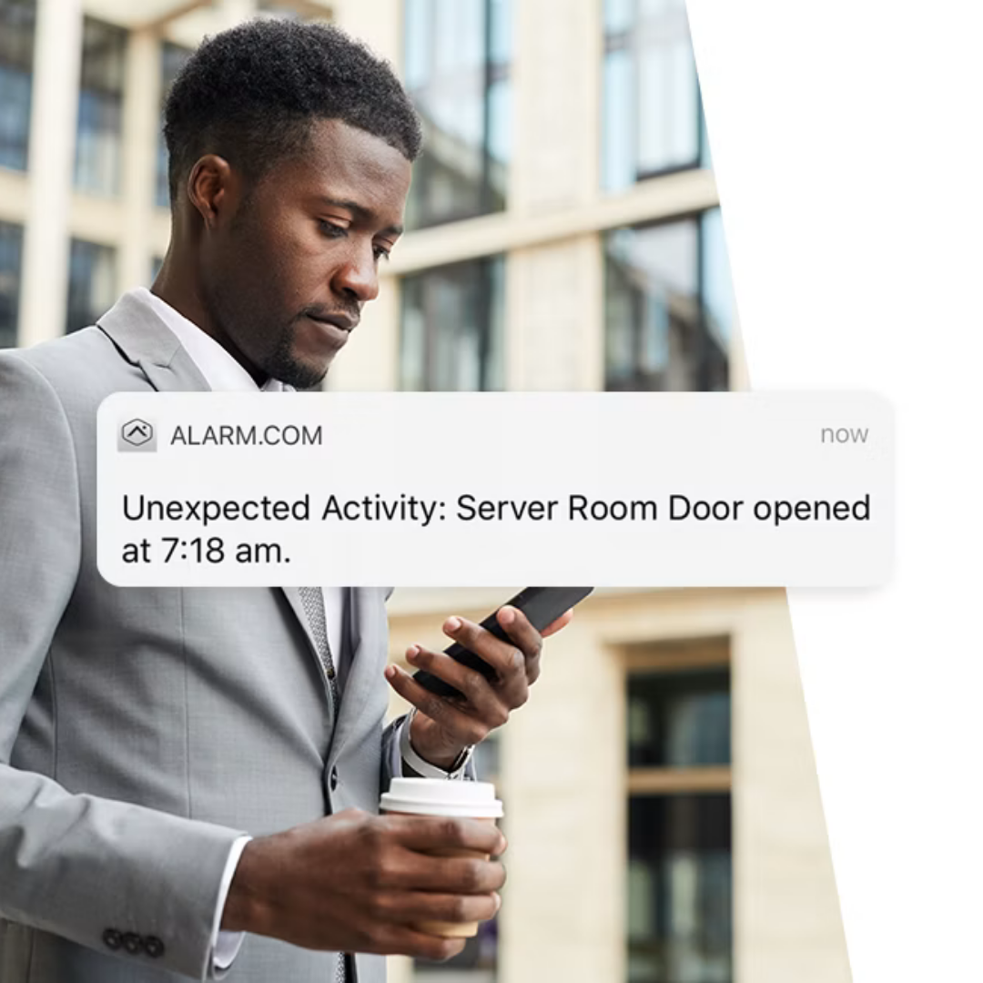 In the event of an active threat, administrators can instantly secure all exterior and interior perimeter doors from their smartphones.