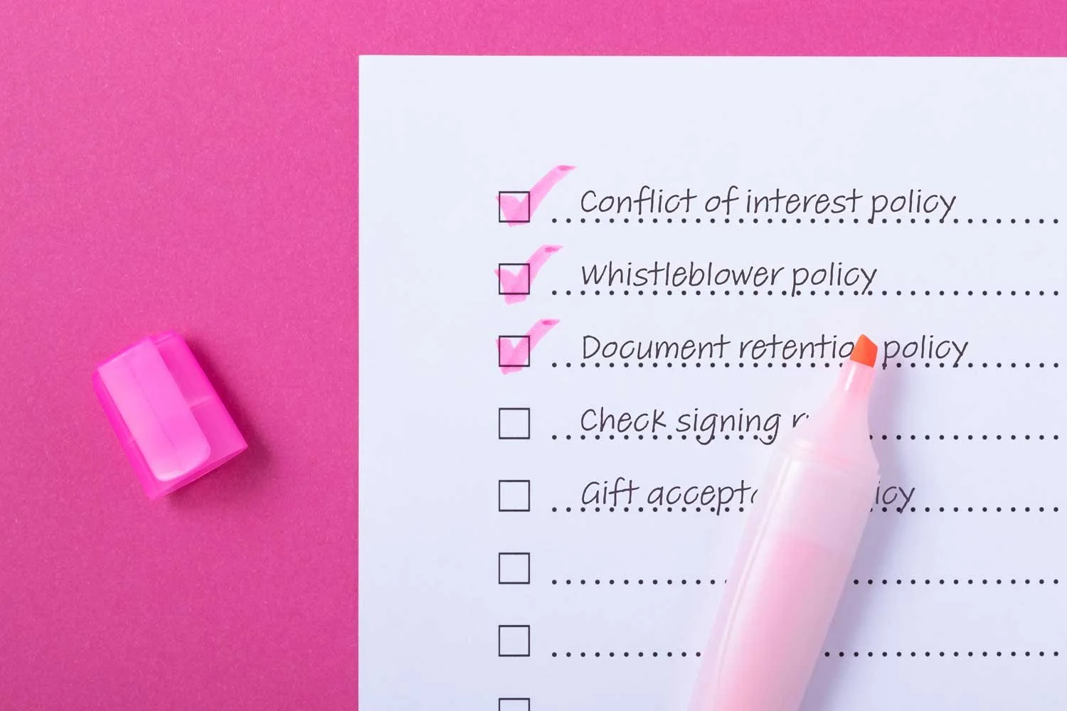 Checklist: Policies small Indiana nonprofits need
