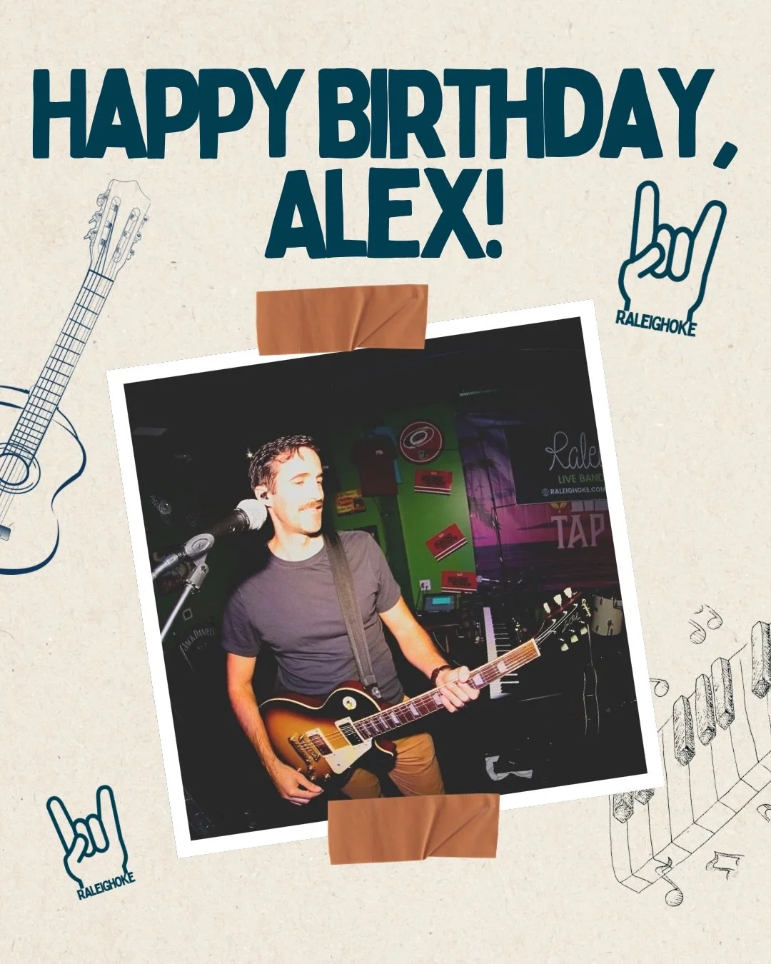 His father was a Les Paul 🎸. His mother was a Steinway 🎹. And today it&rsquo;s his birthday 🎈

Happy Birthday to Alex S, Raleighoke&rsquo;s keys and guitar renaissance man🤘