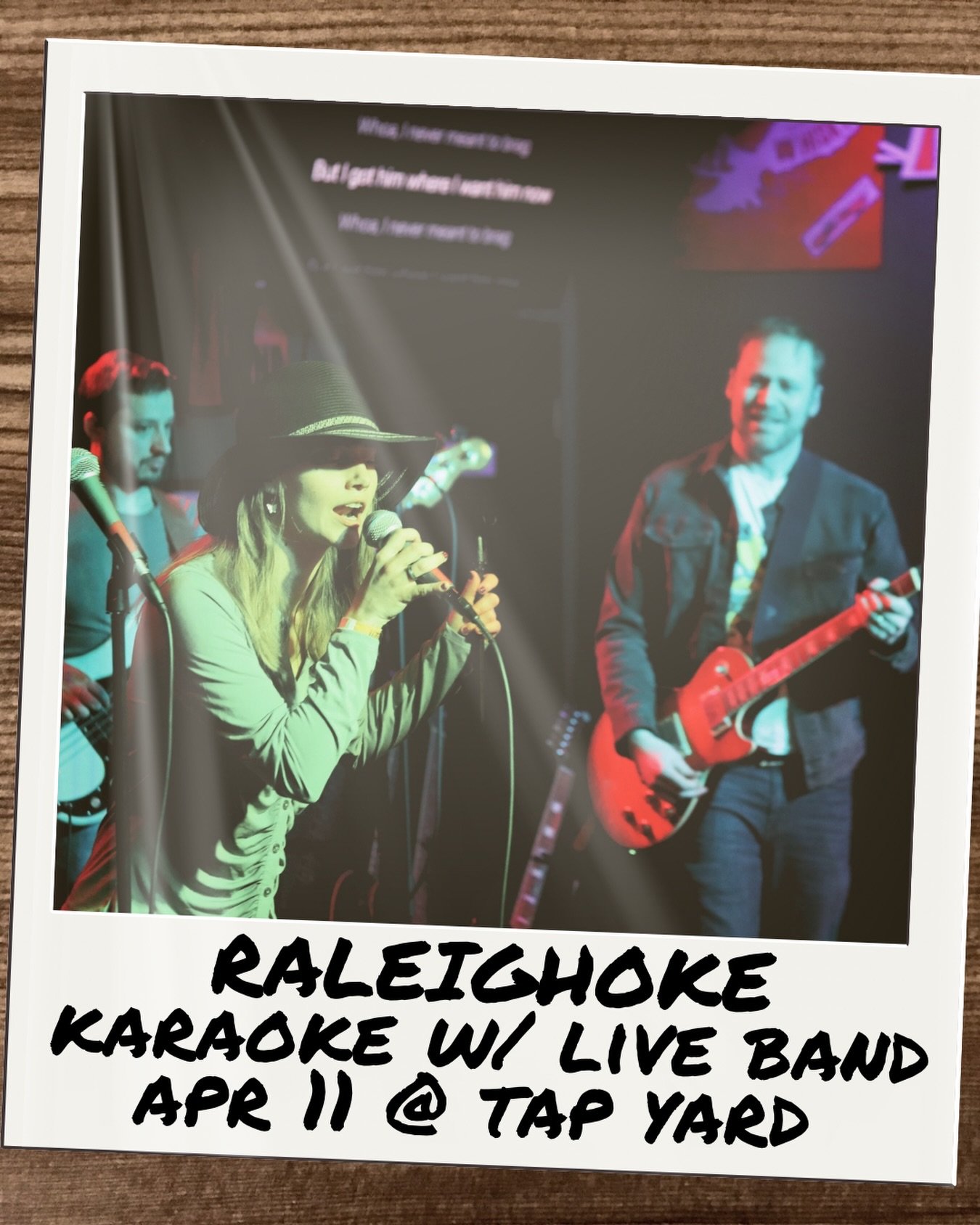 Make a memory you&rsquo;ll never forget this Saturday🤘 

It&rsquo;s part rock show. Part karaoke night. Fully Raleighoke.

Choose from 100 karaoke classics and today&rsquo;s hits to sing with the band on stage, complete with scrolling lyrics screen 