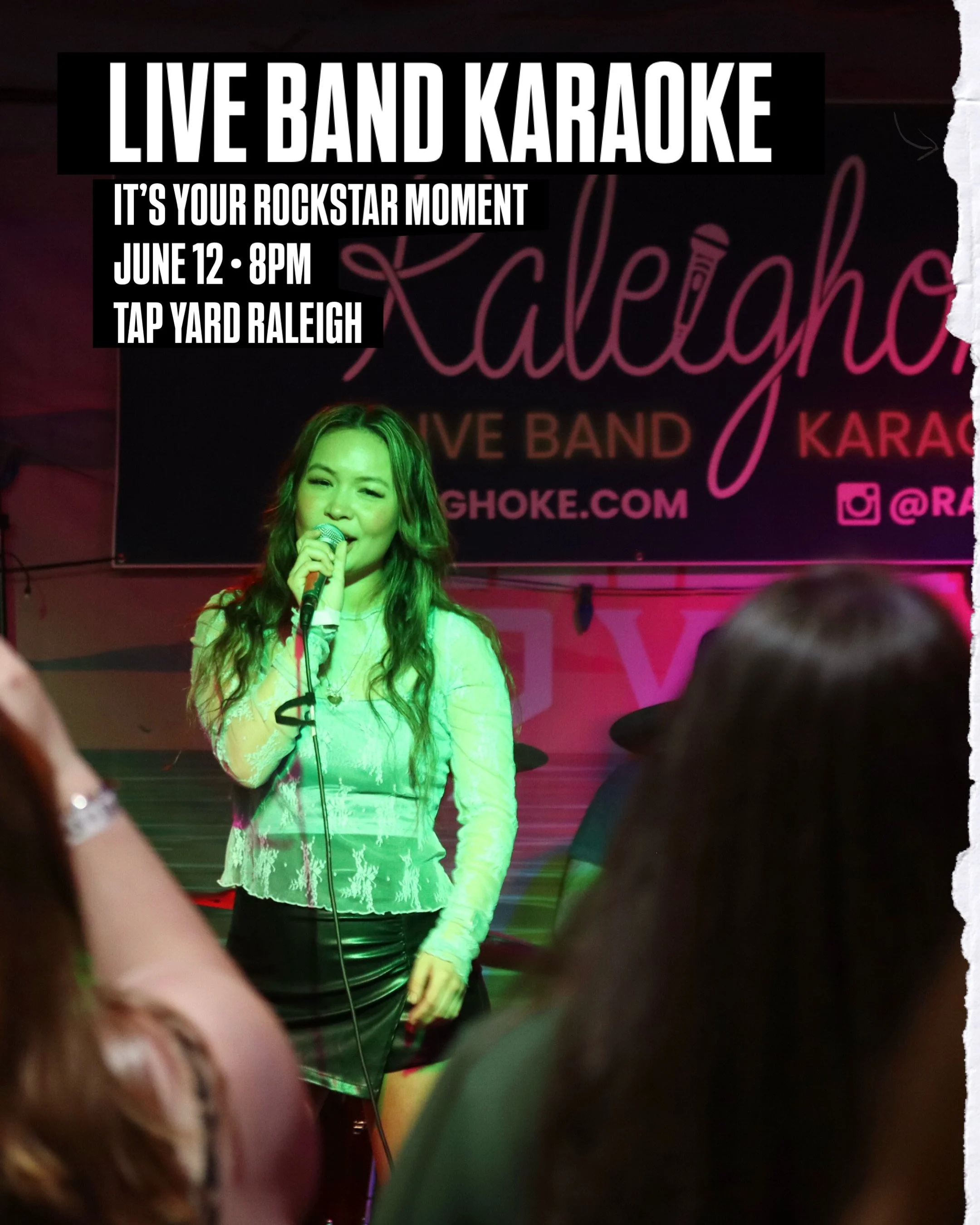 TIME TO ROCK, RALEIGH 🤘 

Raleighoke&rsquo;s live band karaoke show hits the Tap Yard stage on Friday (June 12) for another night of unforgettable performances, great friends, and rockin&rsquo; live music!

Choose from 100+ songs, ranging from AC/DC