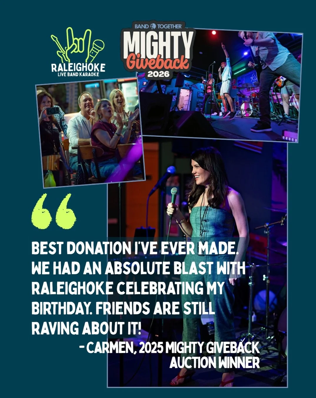 We&rsquo;re rocking out at Tap Yard Raleigh tonight (10/9) to roll into Mighty Giveback weekend! 

Join us at Tap Yard tonight then GIVE BIG tomorrow at the Mighty Giveback show 🙌 If you have tickets to Mighty Giveback, you&rsquo;re welcome to our l