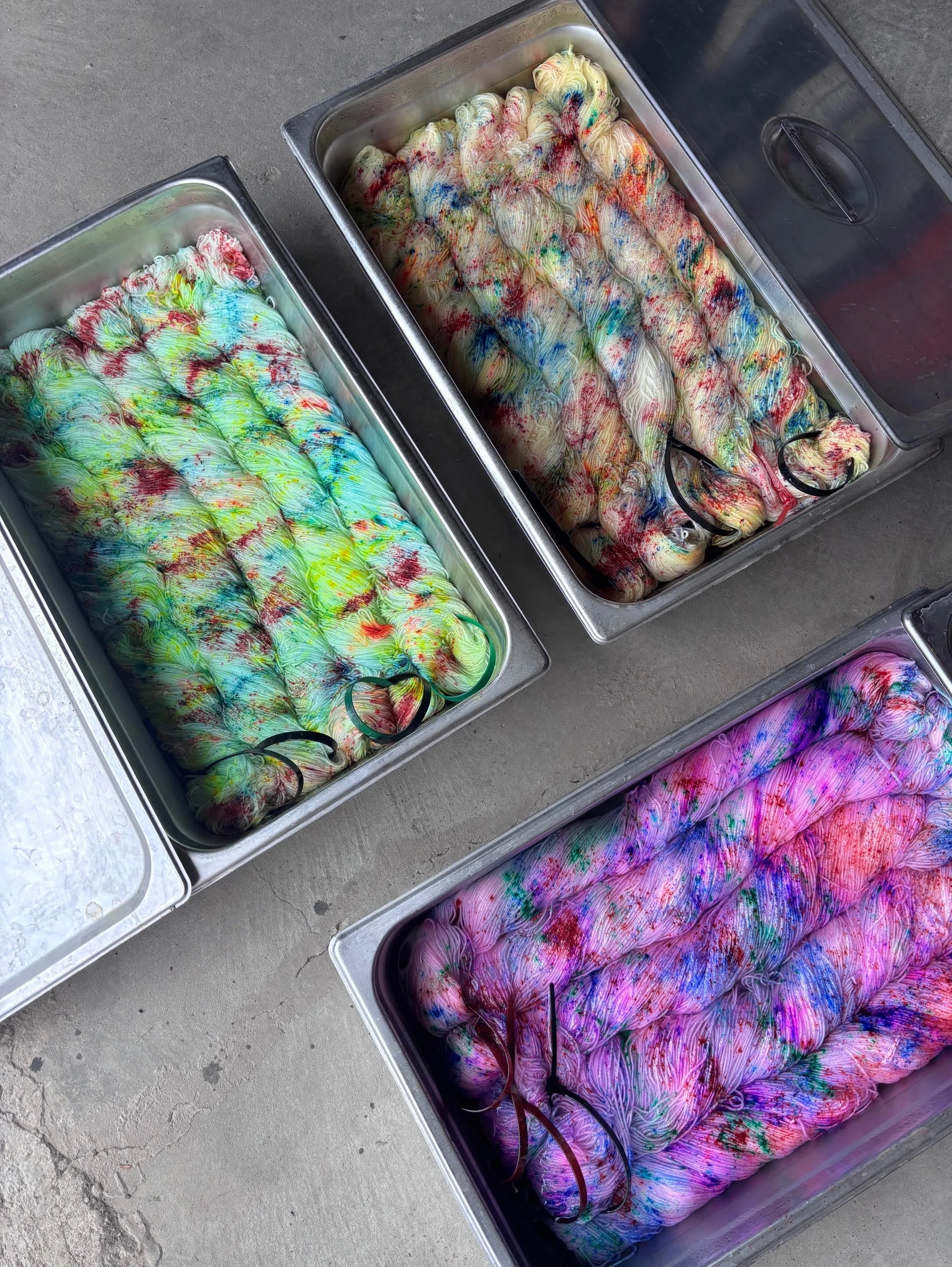 Vendor Spotlight:

Mila from Knitty Meowtain Yarns will be joining us at the Folks &amp; Fibre Market on August 22nd 10am - 4pm at the Flare &rsquo;N Derrick! 
(131 Main St N, Turner Valley AB T0L 2A0)

@knittymeowtainyarns dyes the most beautiful, c