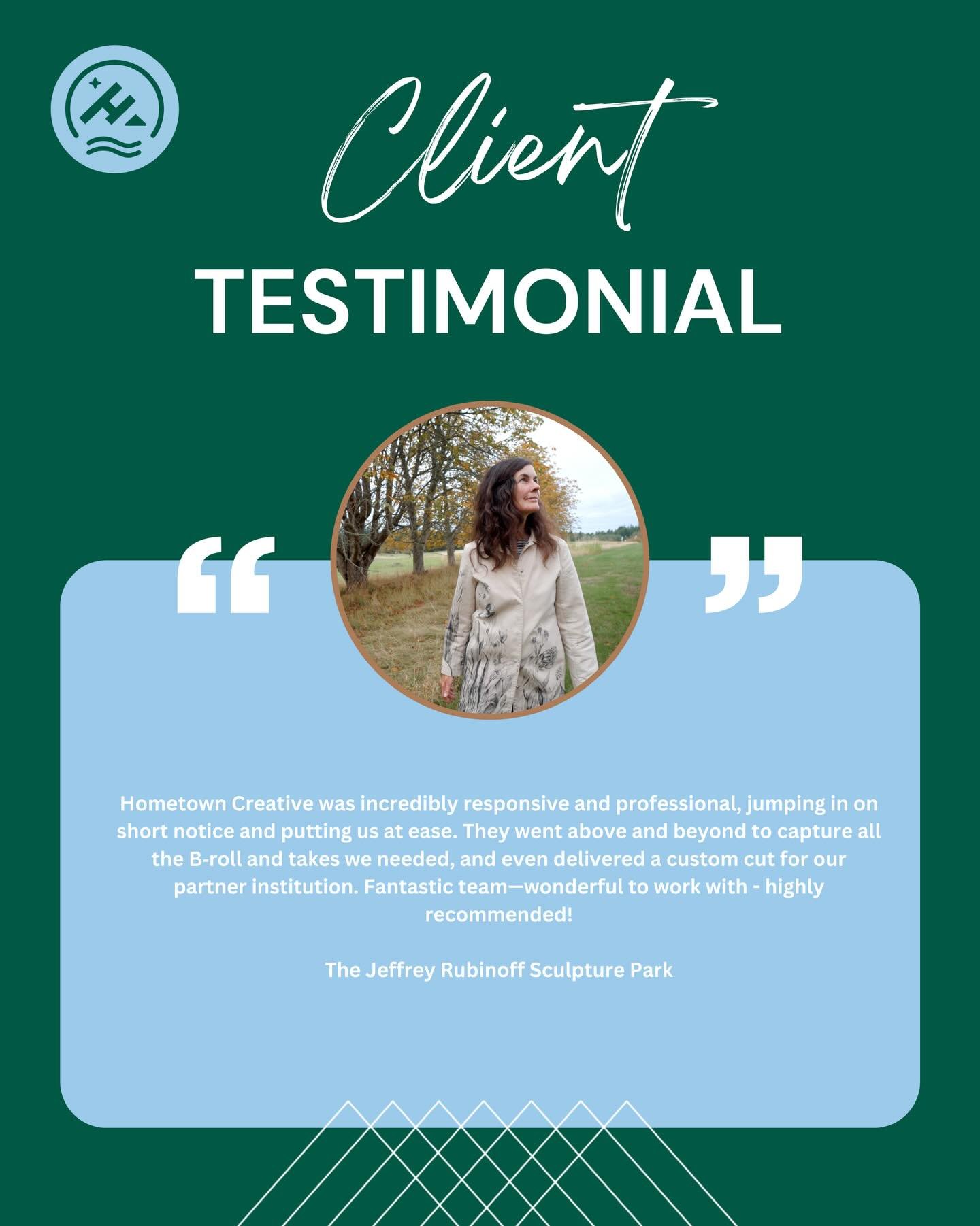Thanks for this fantastic testimonial @uvic_rubinoff these kind words mean the world to me &amp; my growing lil business 🙏🏻❤️

&ldquo;Hometown Creative was incredibly responsive and professional, jumping in on short notice and putting us at ease. T