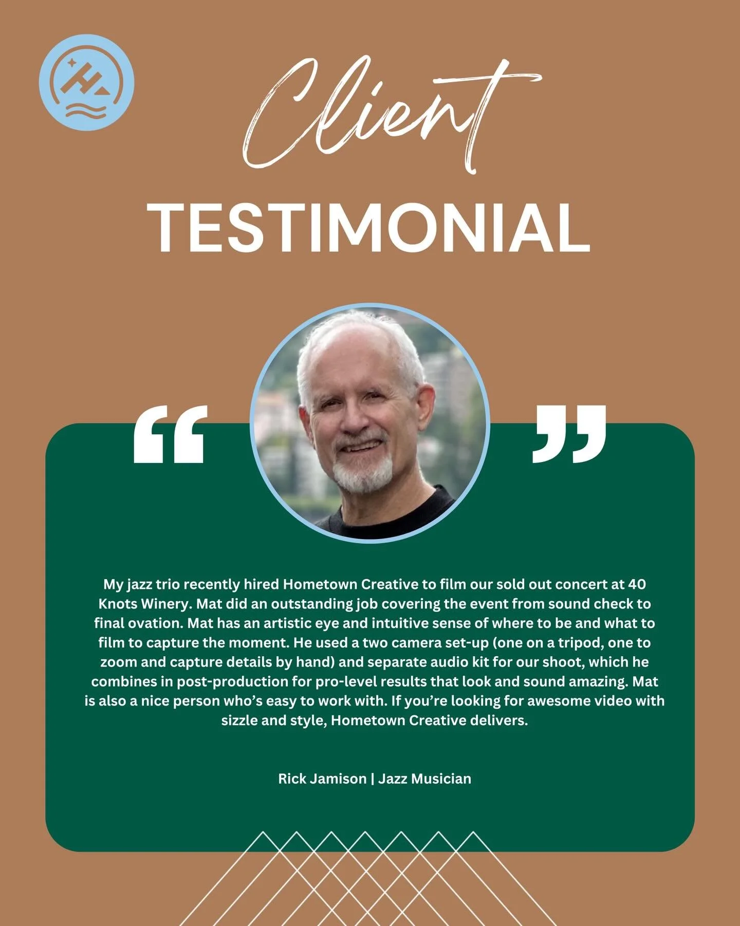 A few weeks back I had the pleasure of working with an awesome local musician &mdash; and all-around great guy &mdash; Rick! He hired me to film his jazz band&rsquo;s very first gig, which was such a cool milestone to be part of.

I love supporting l