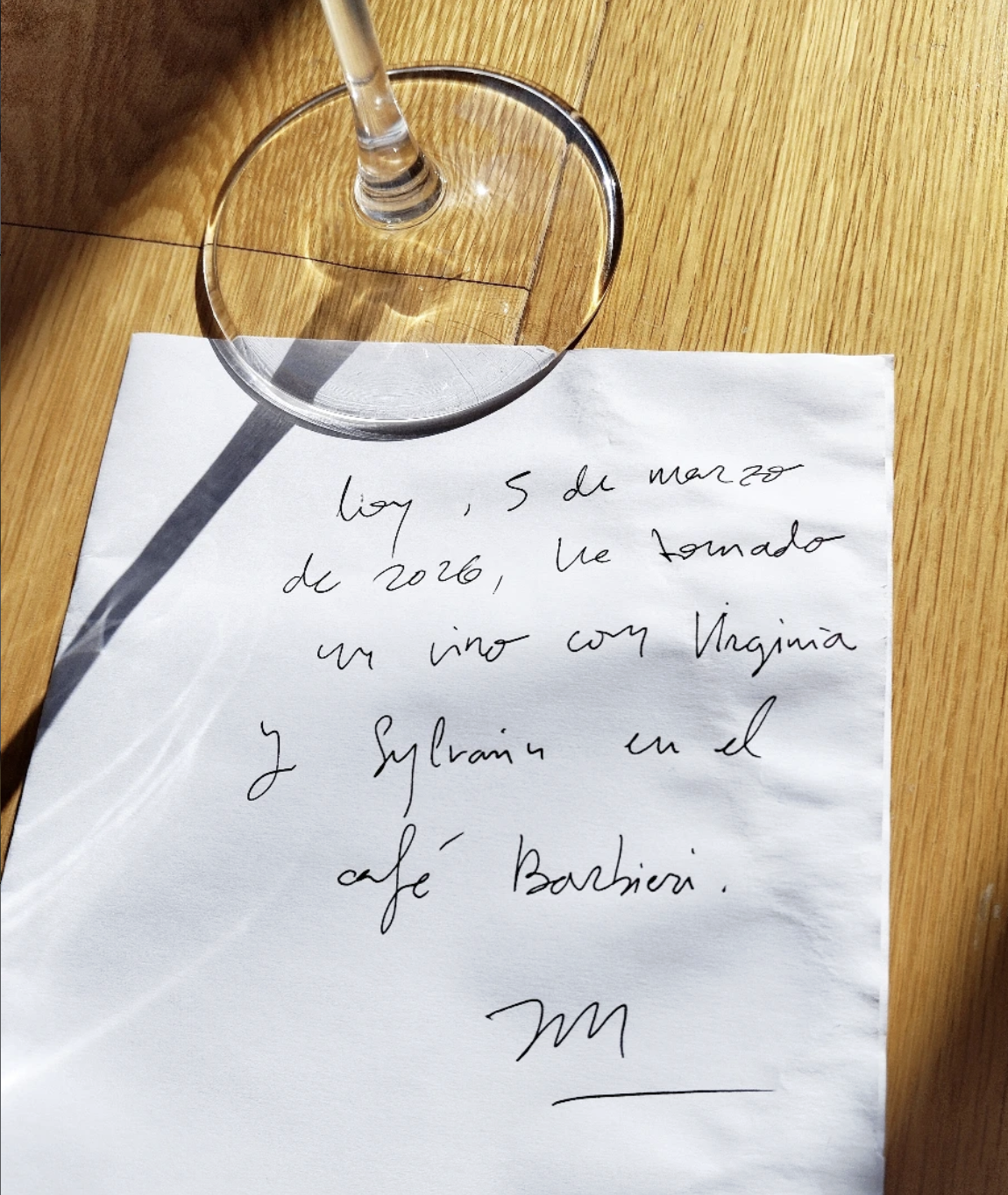 A Glass of Wine with the Artist