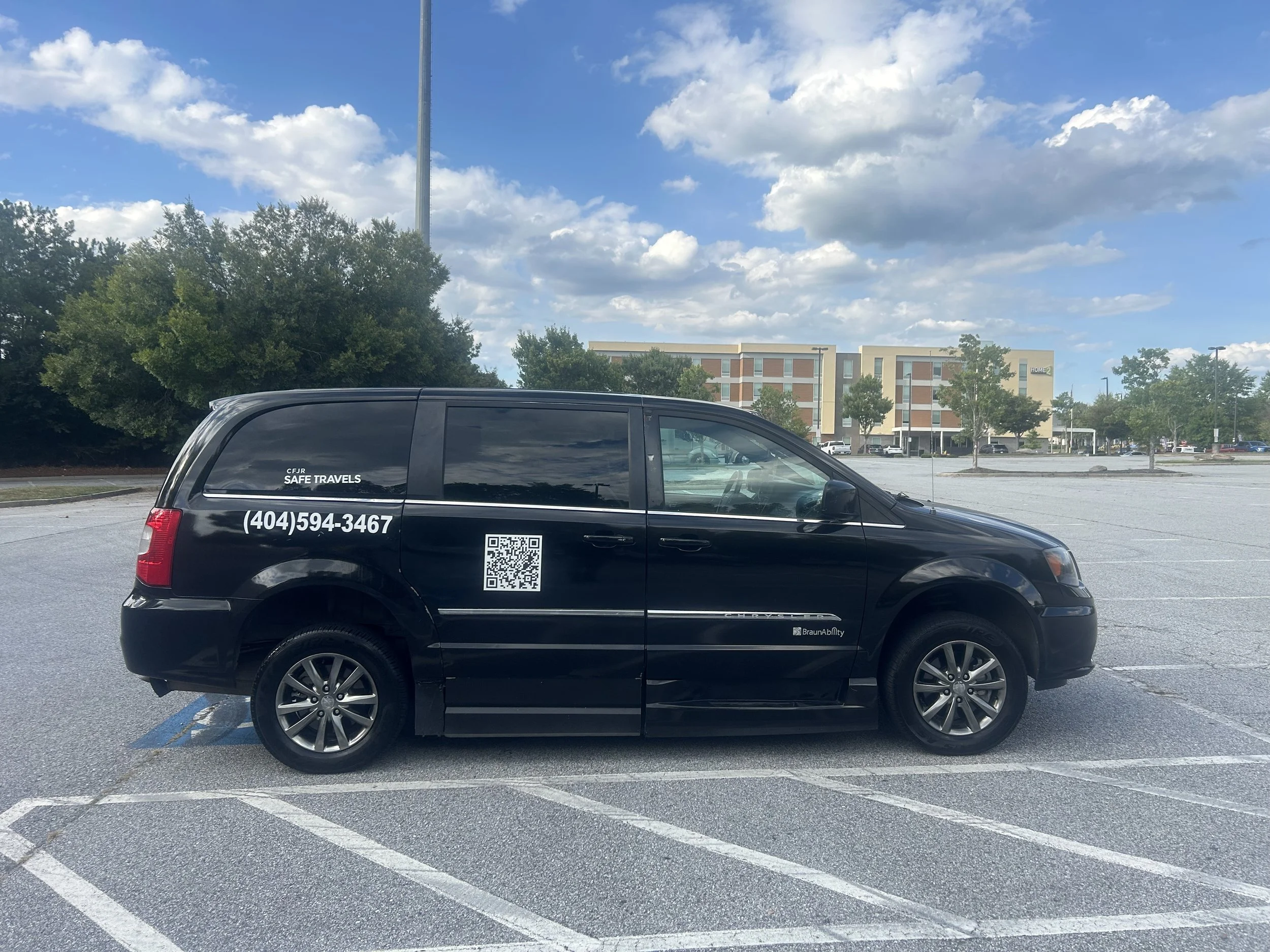 Tuskegee One ADA-accessible BraunAbility minivan in the CFJR Safe Travels fleet