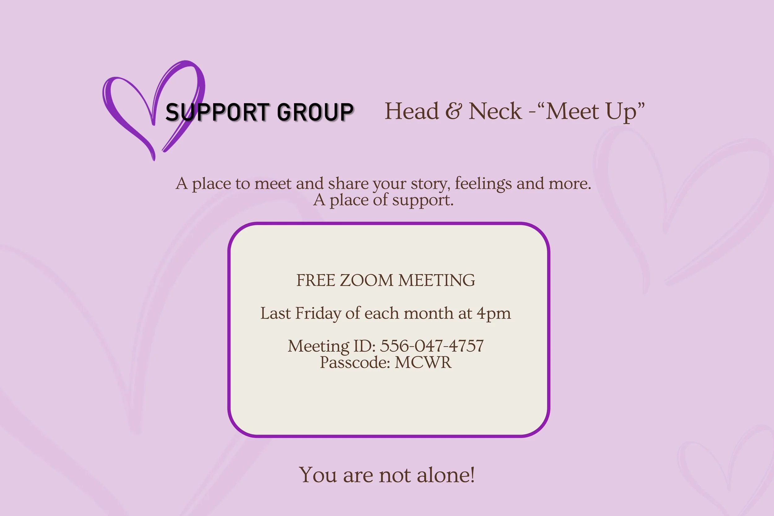 Support Group - Meet Up - Head & Neck