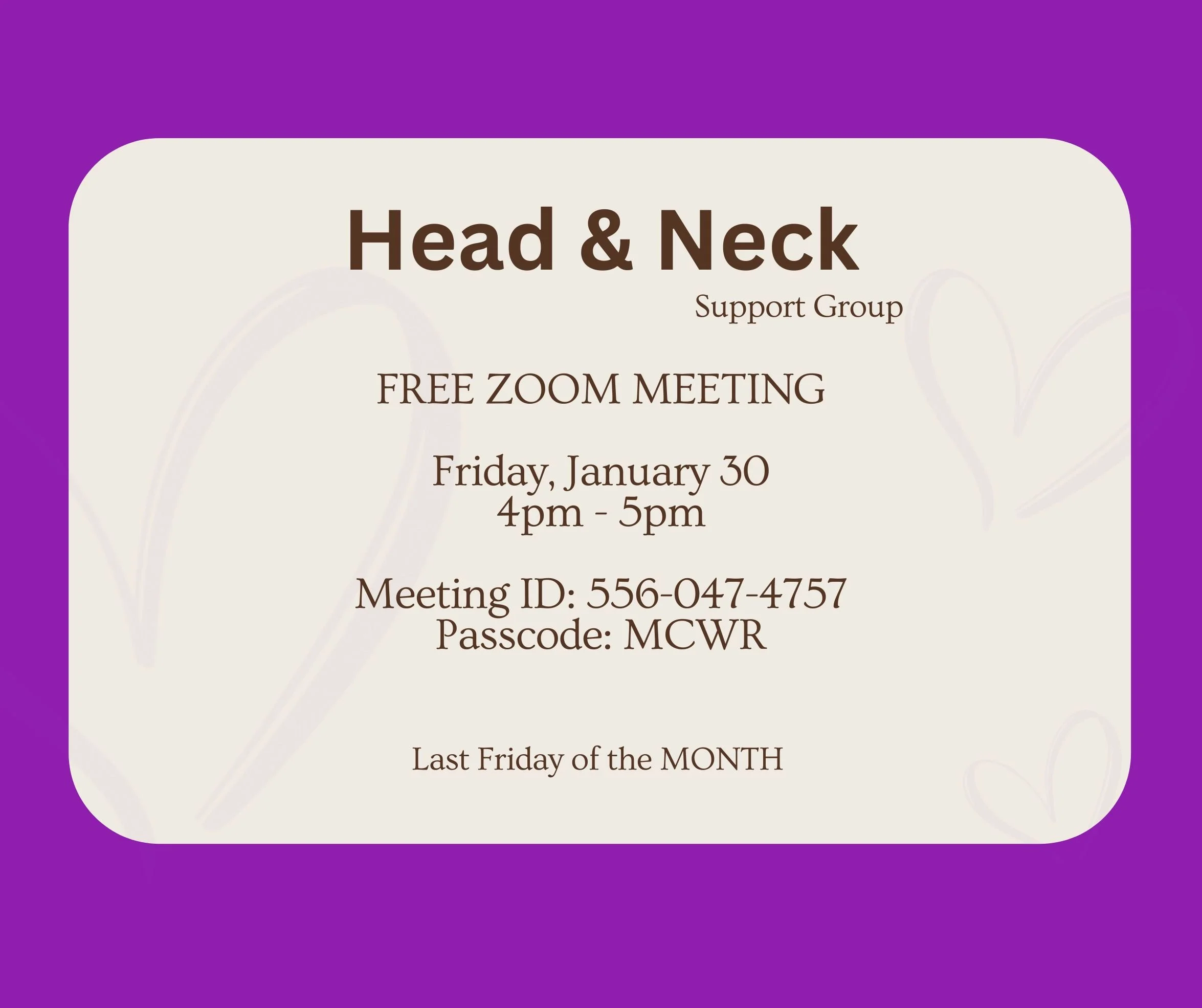 Support Group - Head &amp; Neck