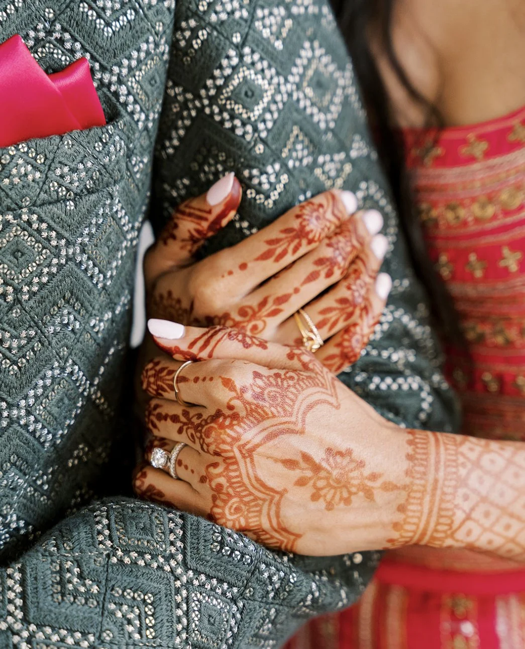 When the mehndi is so delicate and intricate, you can't pull your eyes away!⁠
⁠
Planning | ⁠@stylearchitectsweddings⁠
Venue | @renaissancempls⁠
Photography | @maritwilliamsphoto⁠
Videography | @timthornburg_films⁠
Stationery | @huntwrightdesignco⁠
Ca