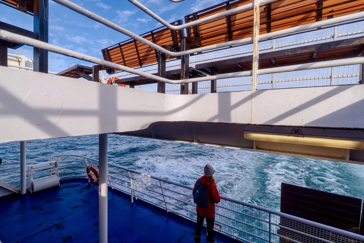 Sea, sky, lines and shadows on the Fundy Rose ⛴️

#maritimes #newbrunswick #novascotia #canada #fundyrose #architecture #ship #ferry #travel #documentary #photographer