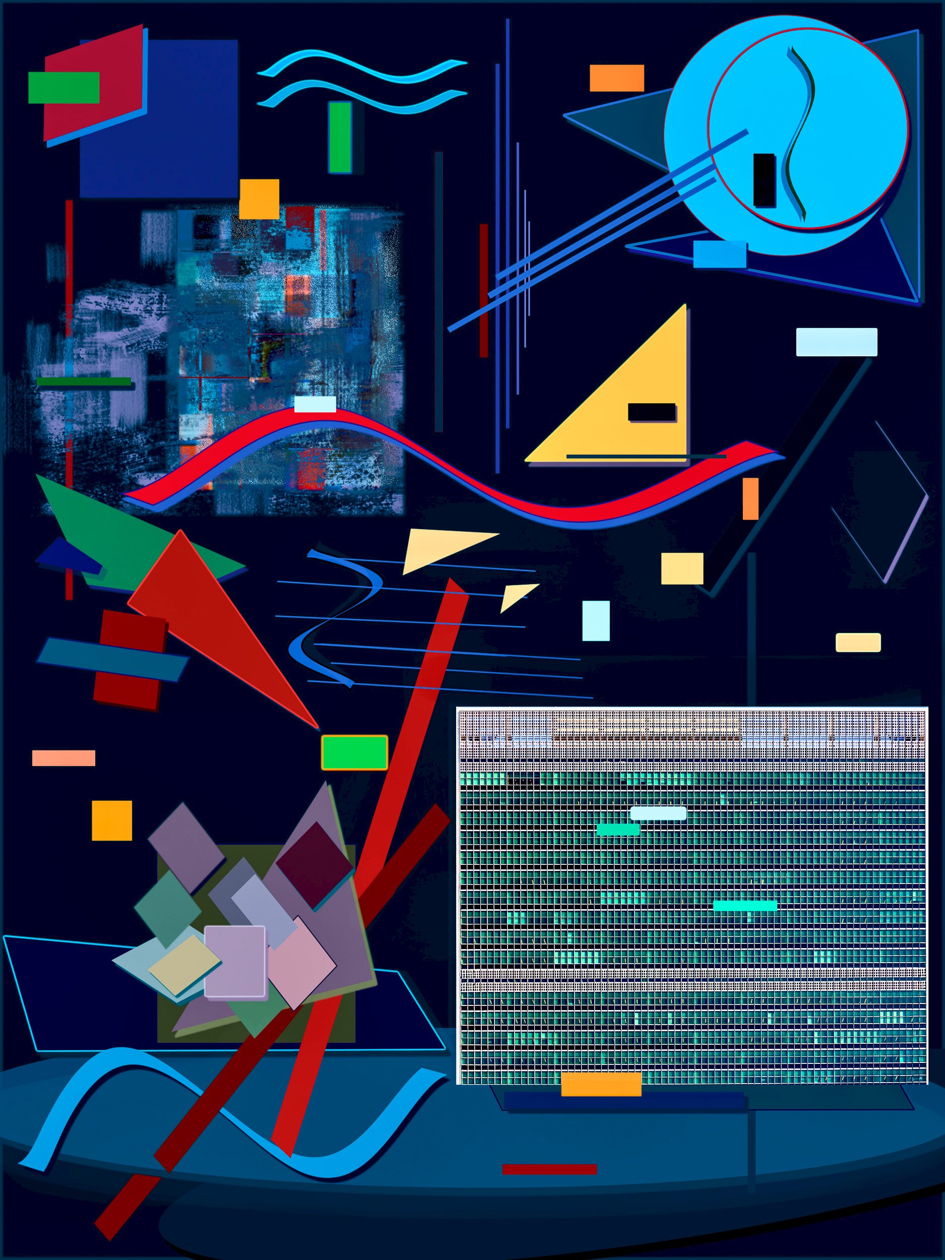 UN Building | Abstract Architectural Artwork Inspired by New York
