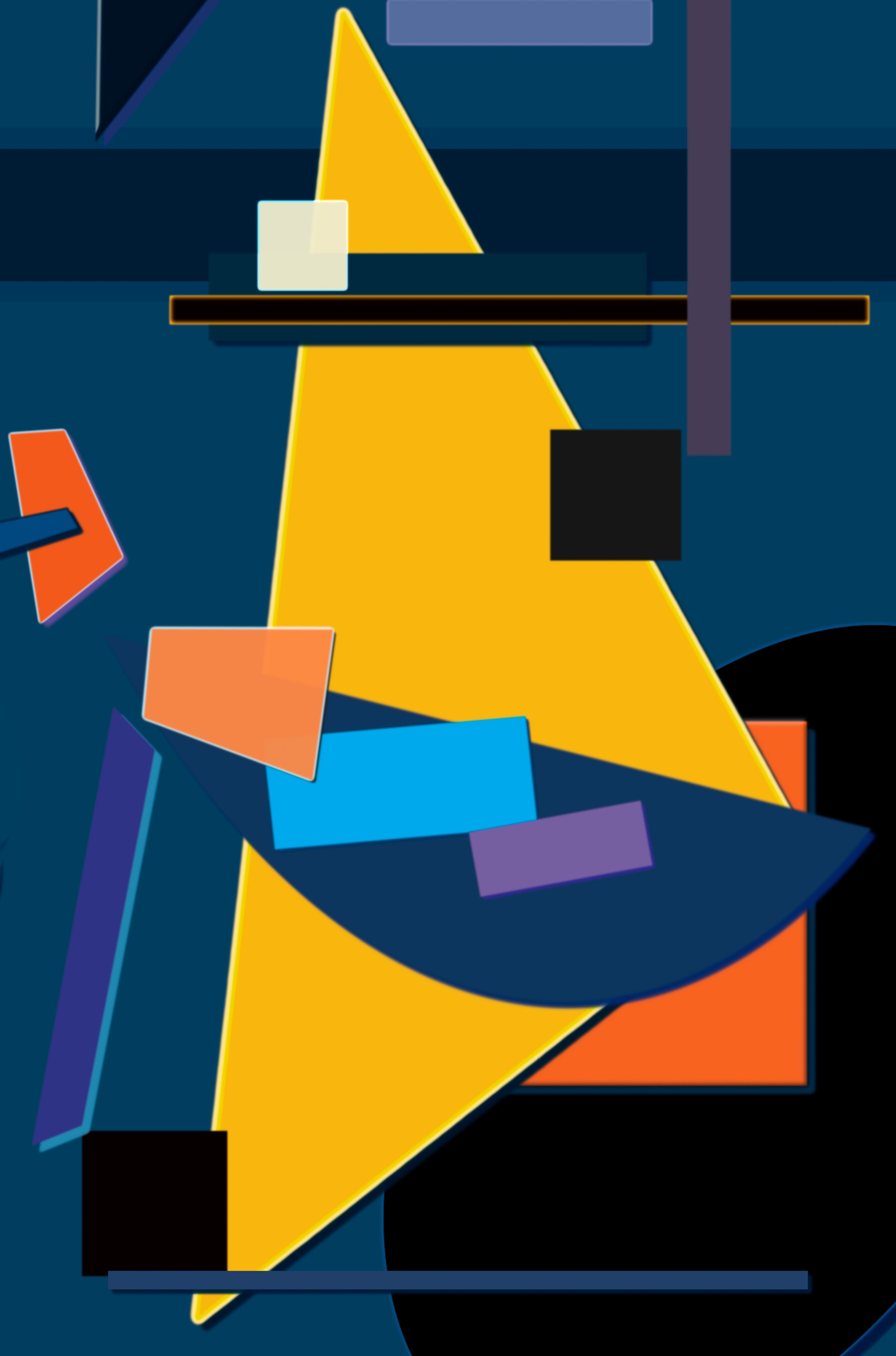 City Pulse combines geometric shapes with themes of urban identity and contemporary forms influenced by Cubism and Constructivism. Perfect for collectors seeking innovative and narrative-driven art.