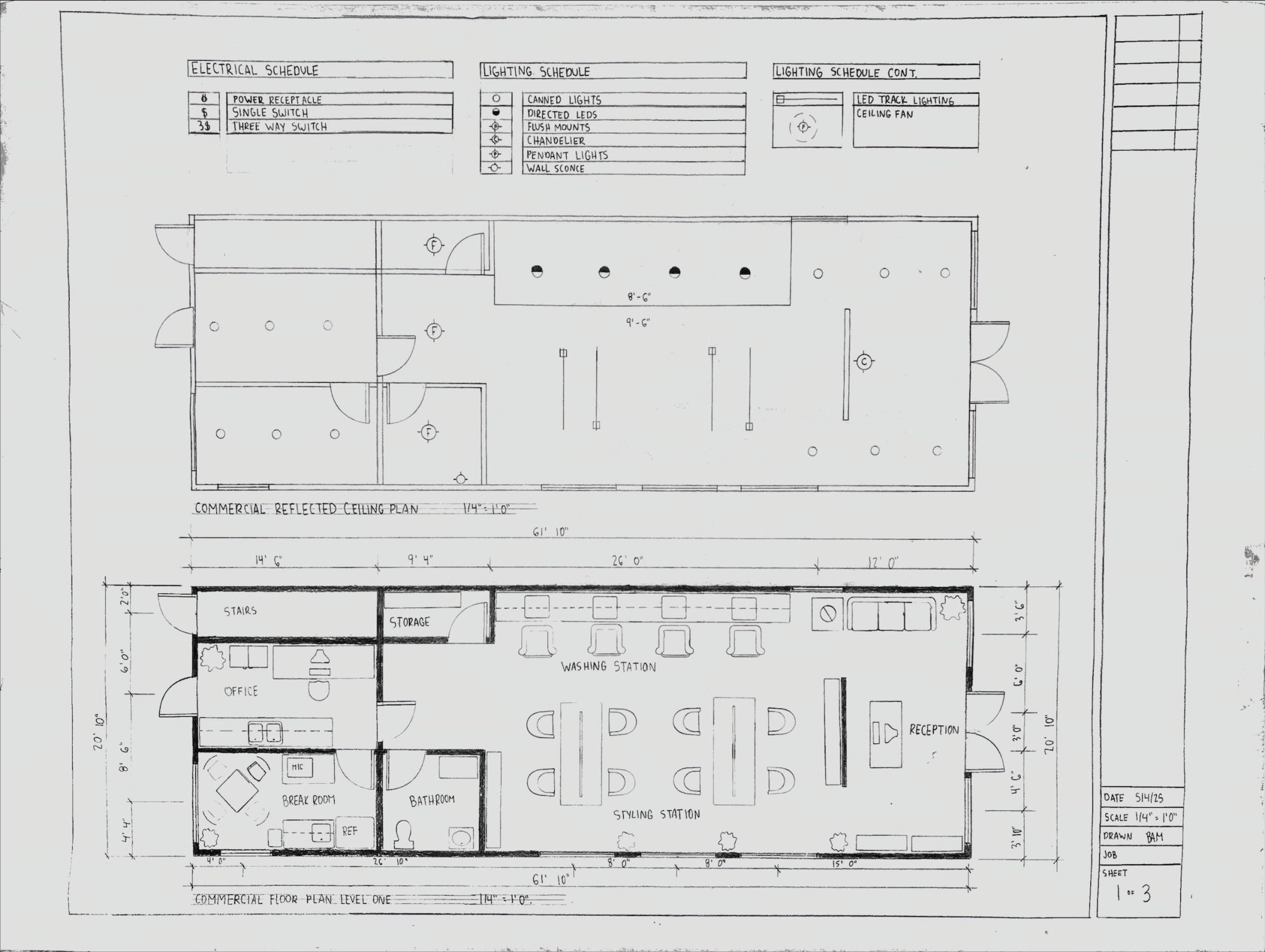 COMMERCIAL FLOOR PLAN AND RCP