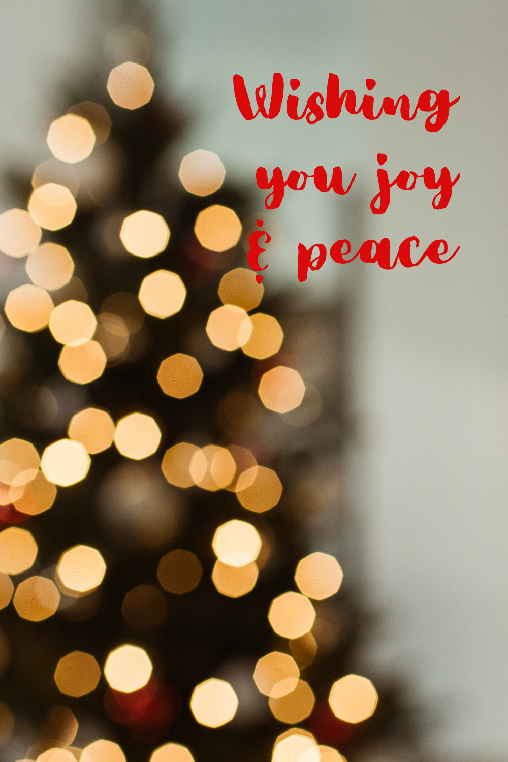 Wishing You Joy and Peace Digital Holiday Card | Digital Download