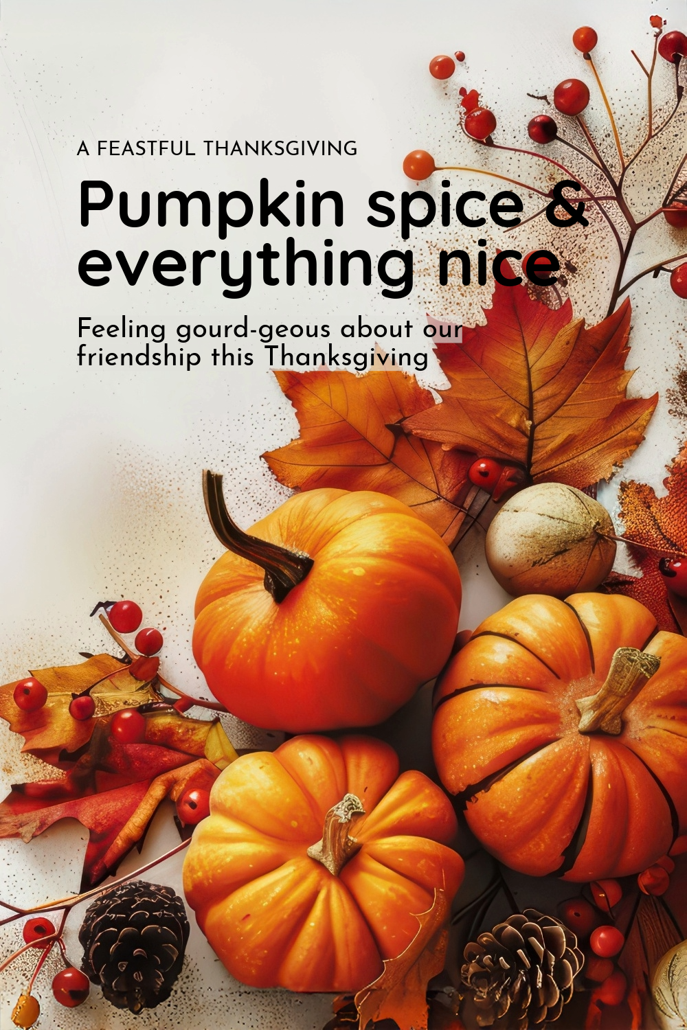 Pumpkin Spice Digital Thanksgiving Day Card | Animated | Instant Download