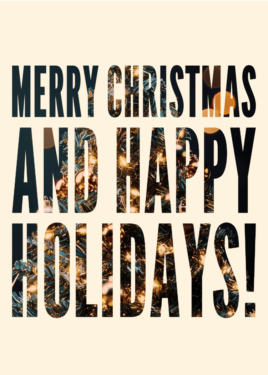 Minimalist Merry Christmas Holiday Card | Instant Download
