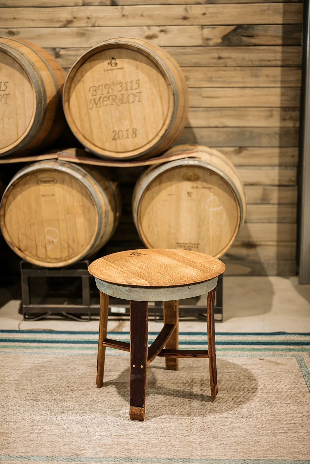 Barrel Head Side Table