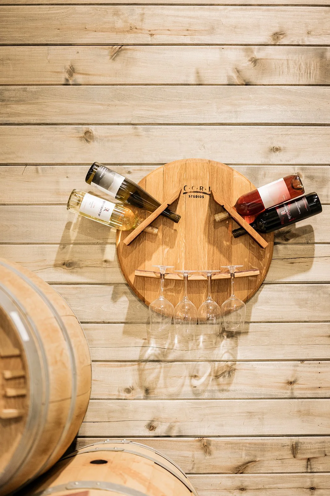 4 Bottle, 4 Glass Wall Display