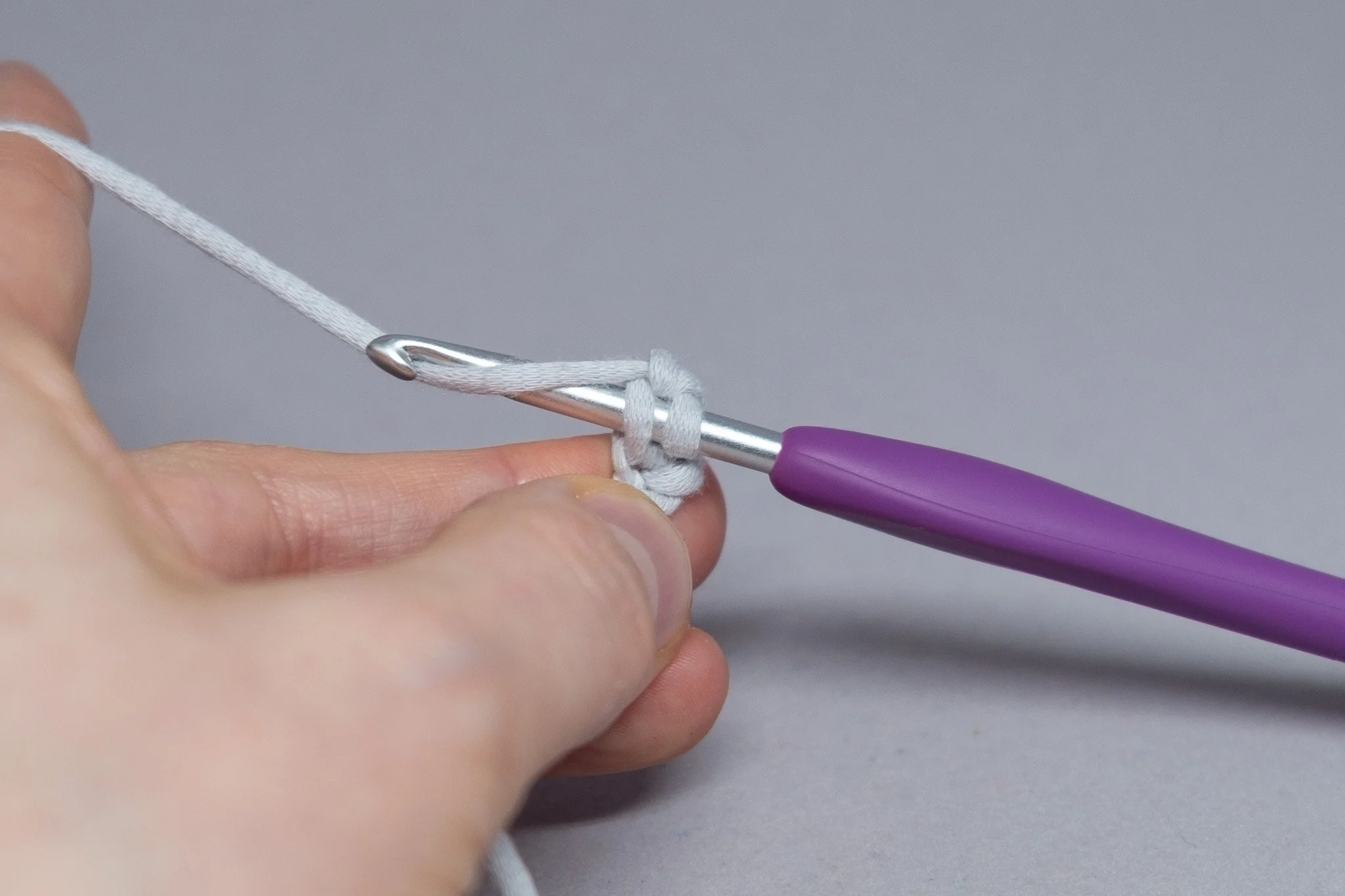  5. Insert your hook into the ch you created in step 3. 